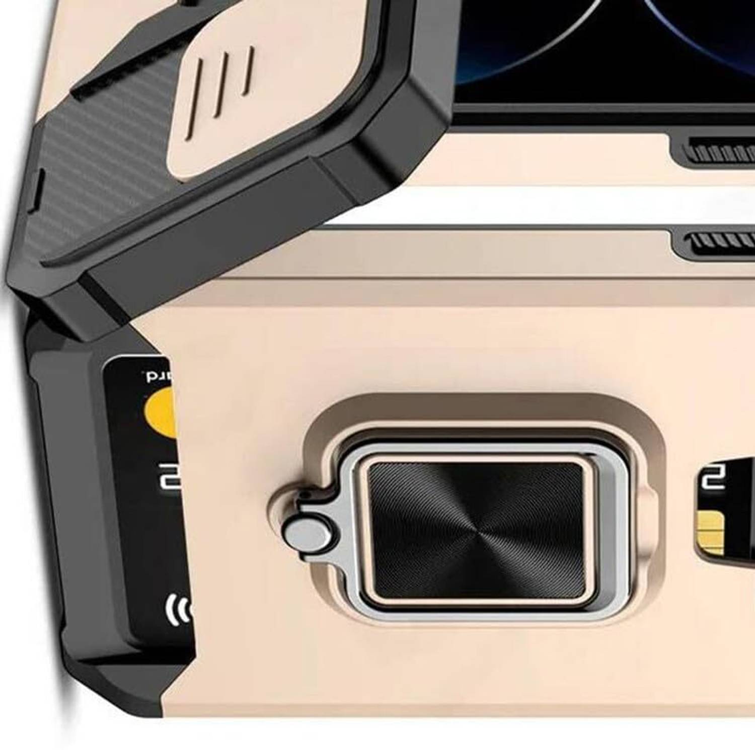 RakshaCase Back Cover for Apple iPhone 15 Gold - Image 3