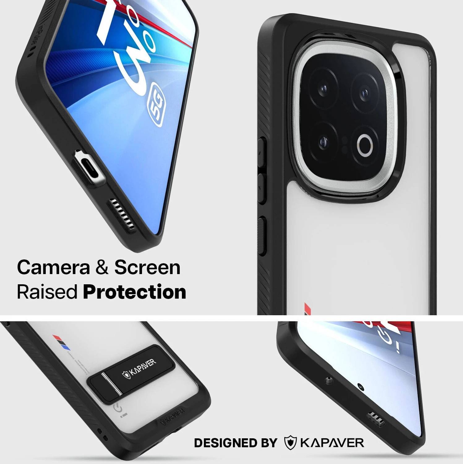 Kapaver Back Cover for iQOO 13 Black - Image 3