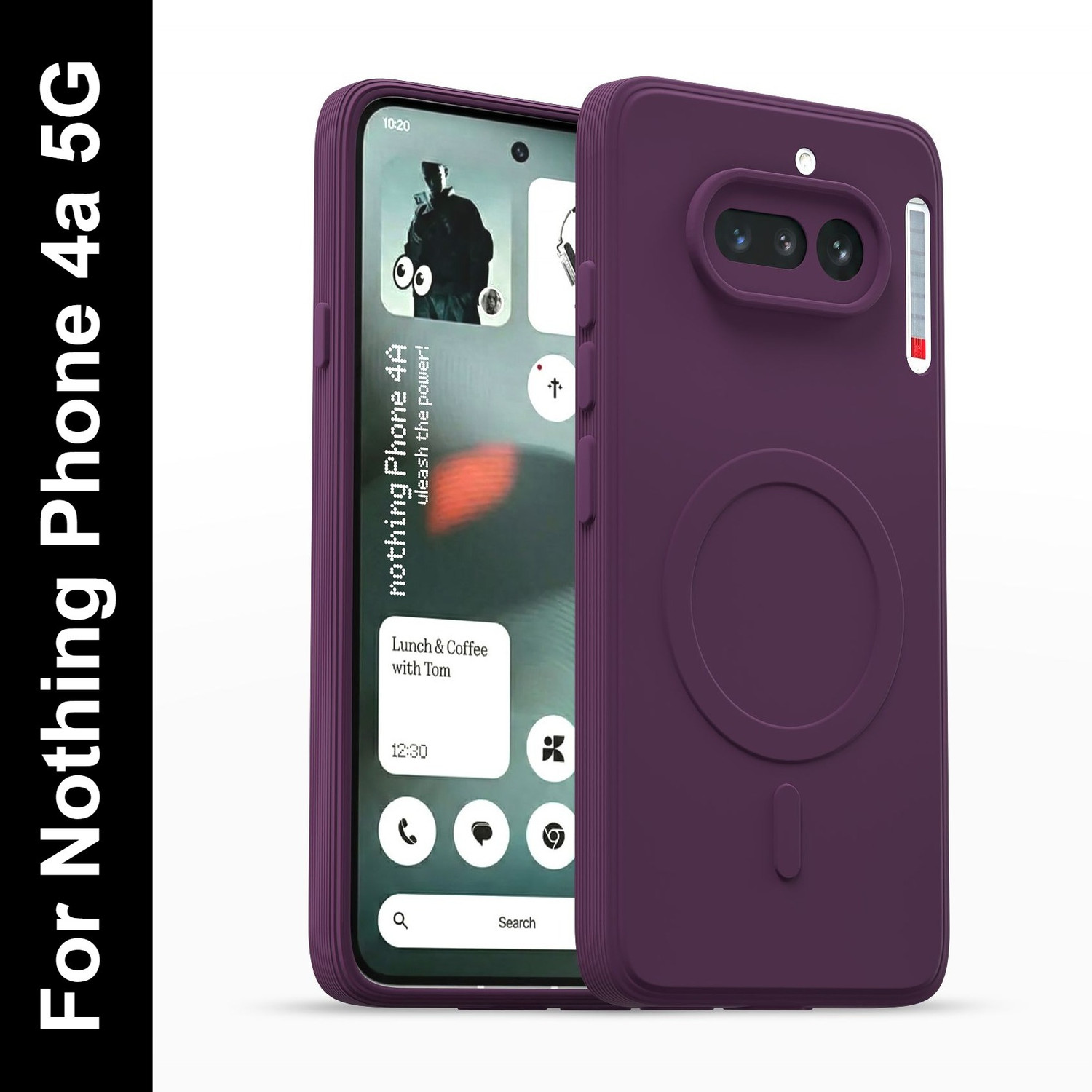 Image of Pikkme Back Cover for Nothing Phone 4a 5G (Purple, Grip Case, Silicon, Pack of: 1)