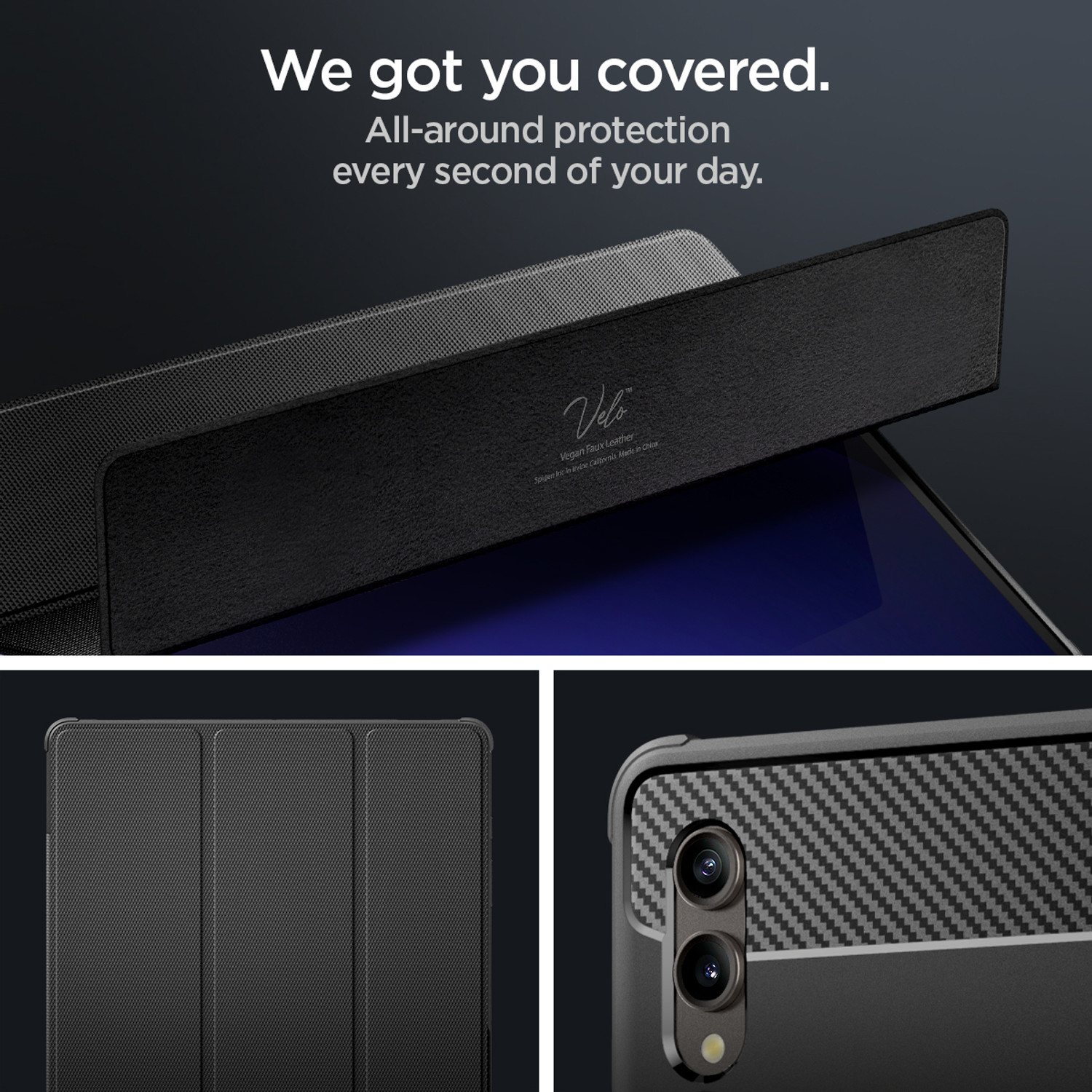 Image of Spigen Rugged Armor Pro Back Cover for Samsung Galaxy Tab S10 Ultra, Samsung Galaxy Tab S9 Ultra, Samsung Galaxy Tab S8 Ultra
