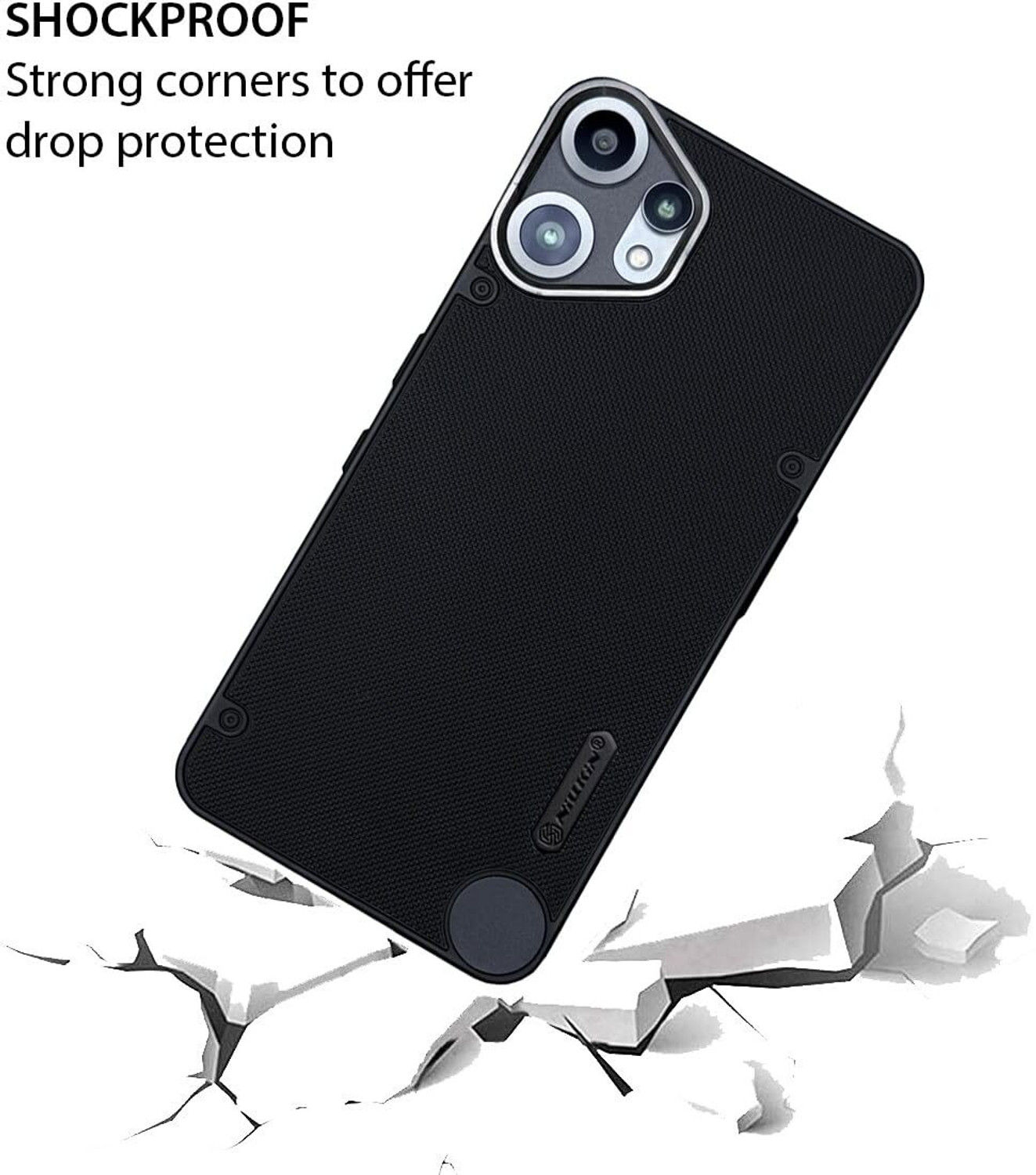 Image of WellWell Back Cover for CMF by Nothing Phone 2 Pro (Black, Grip Case, Silicon, Pack of: 1)