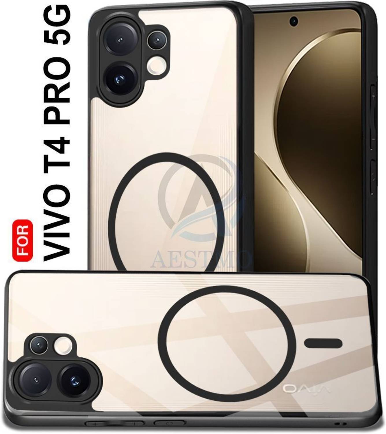 AESTMO Back Cover for Vivo T4 Pro 5G Black - Image 1