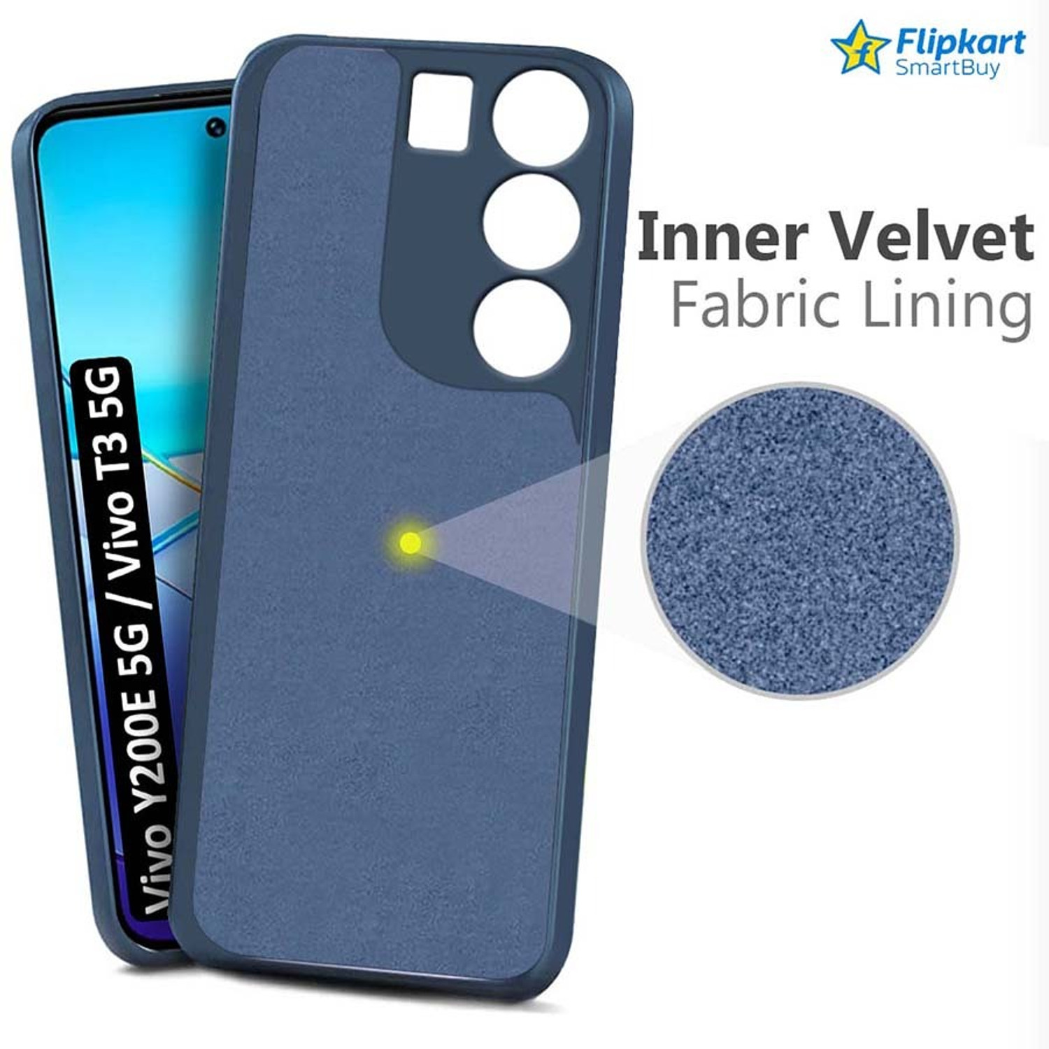 Image of Flipkart SmartBuy Back Cover for Vivo T3 5G, Vivo Y200e 5G