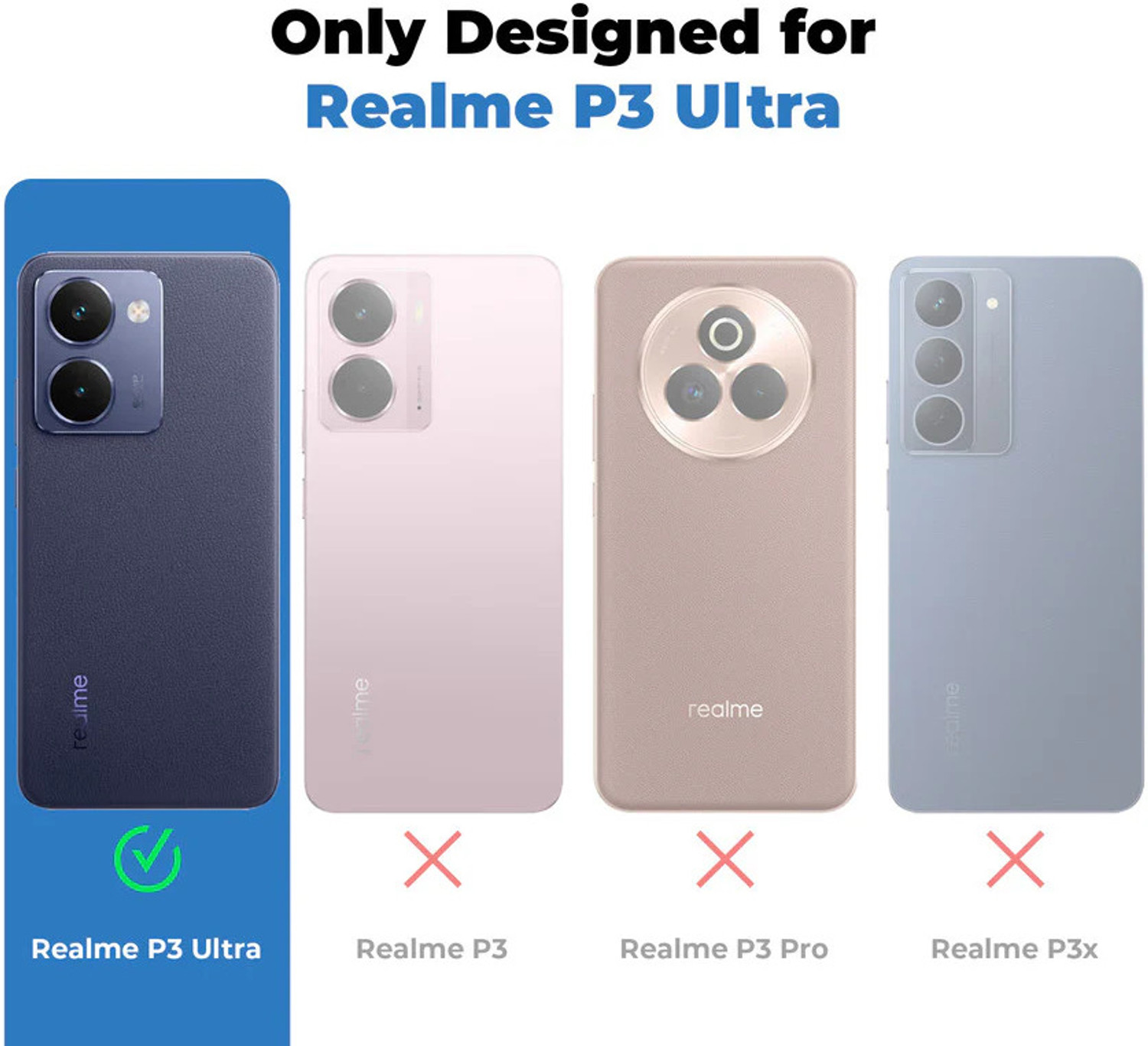 Image of ZAMN Back Cover for REALME P3 ULTRA
