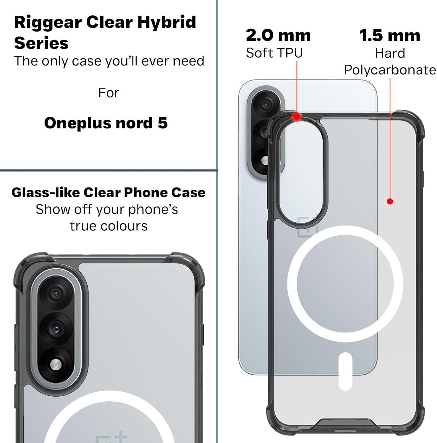 Image of RIGGEAR Back Cover for OnePlus Nord 5 5G