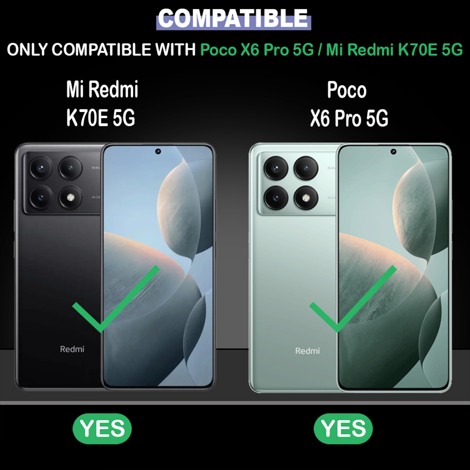 Image of Casotec Back Cover for Poco X6 Pro 5G, Mi Redmi K70E 5G