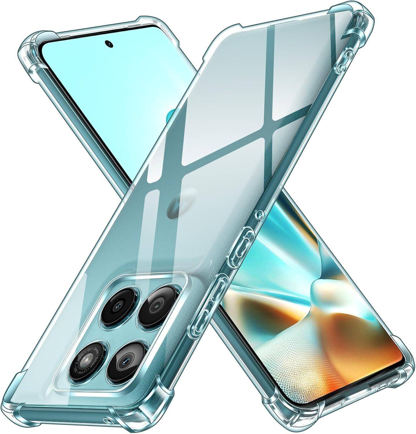 CLOYAAR Back Cover for Moto Edge 60 Fusion Bumper Silicon Transparent Case