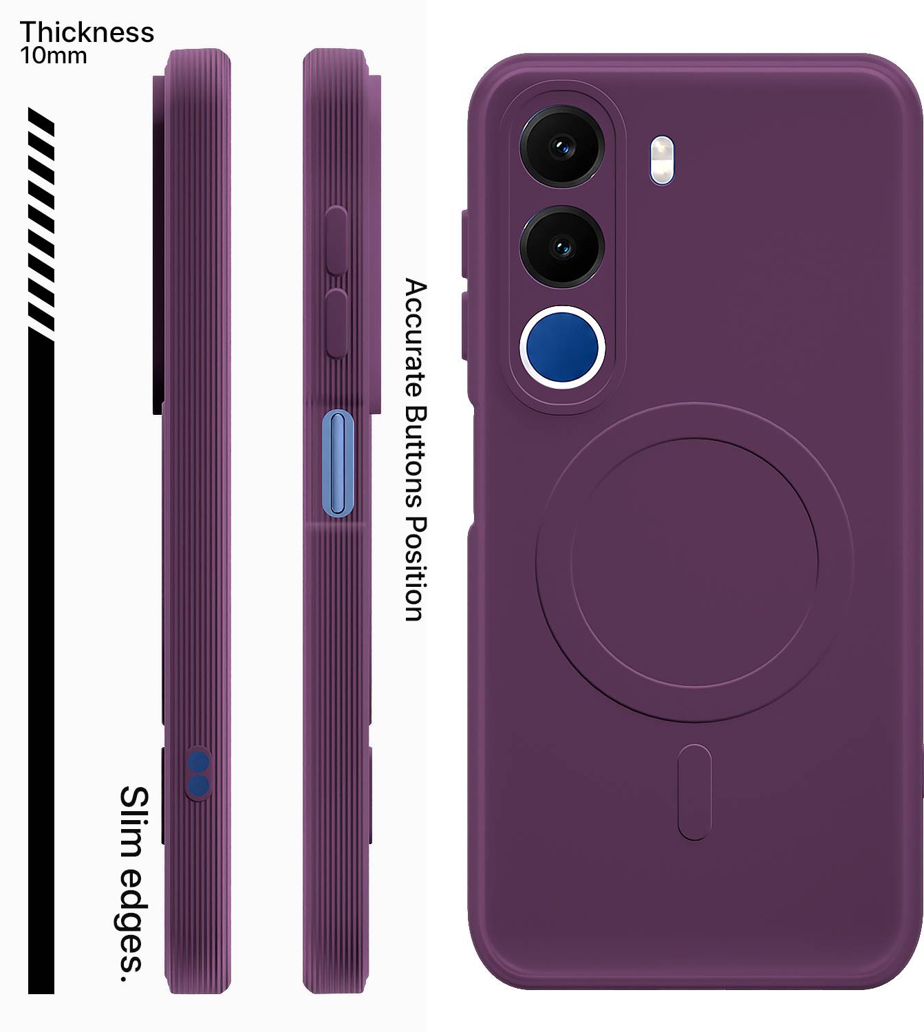GLOBAL NOMAD Back Cover for Realme C100x Purple - Image 3