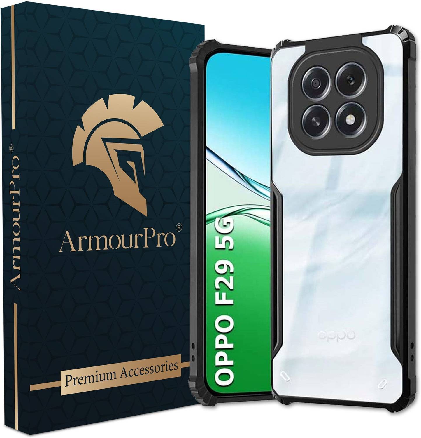 ArmourPro Back Cover for Oppo F29 5G, Oppo F29, Grip Anti Slip Case
