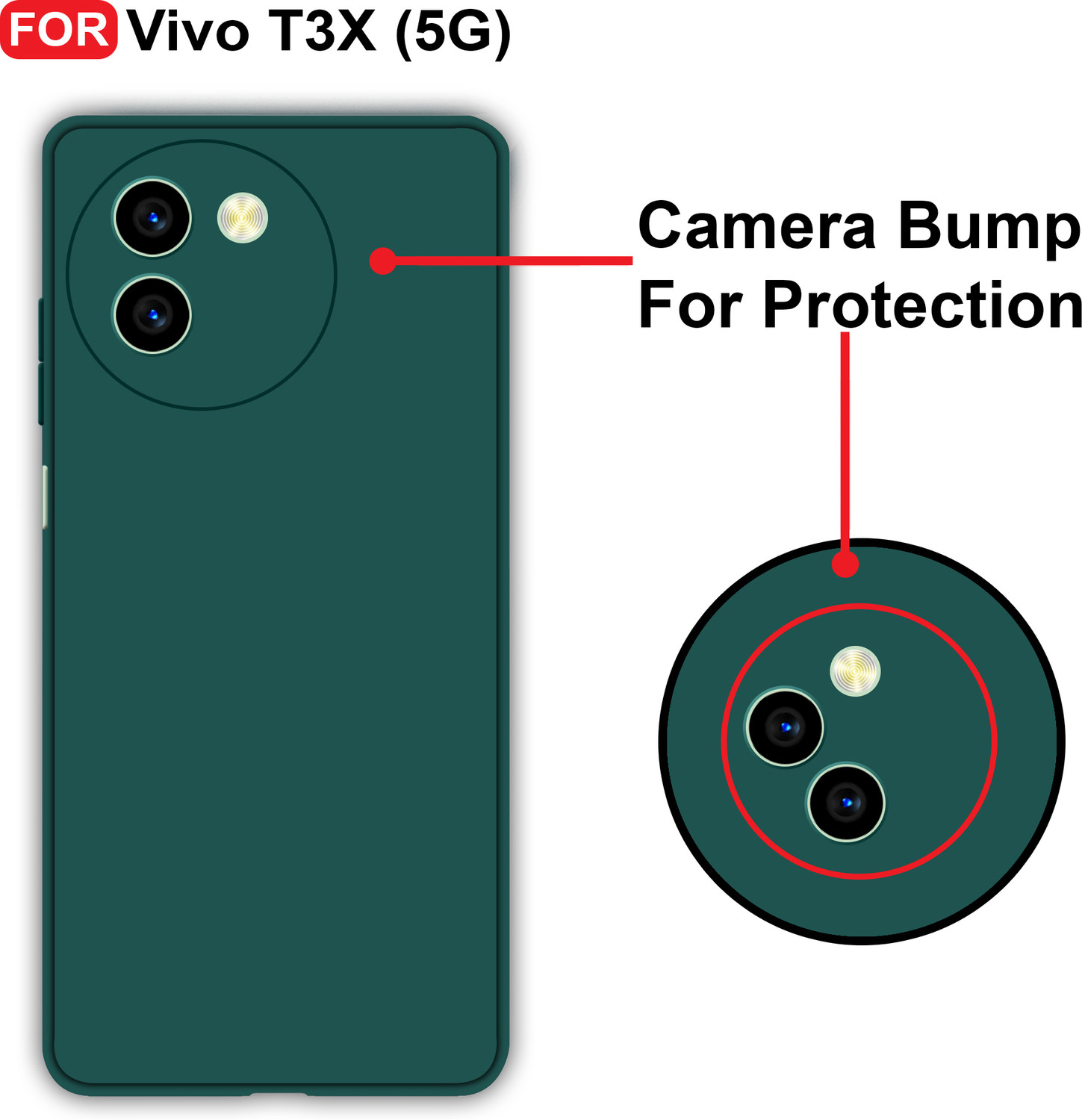 Image of CEDO XPRO Back Cover for Vivo T3x 5G