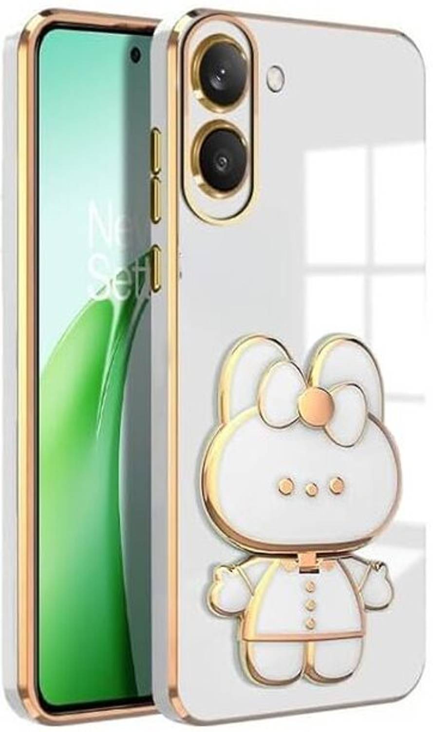 A3sprime Back Cover for OnePlus Nord CE5 5G with Cute 3D Cartoon Shaped Folding Mobile Stand Holder