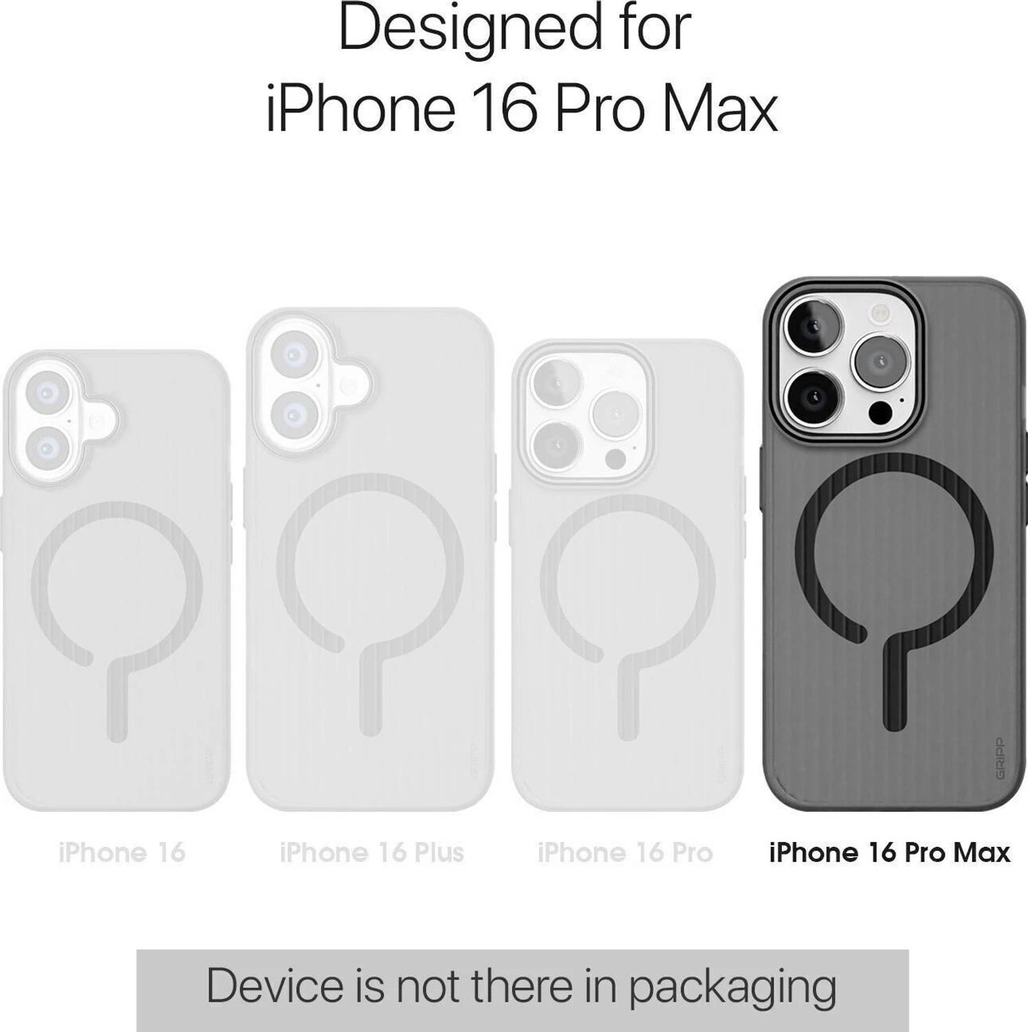Gripp Back Cover for Apple iPhone 16 Pro Max Gray - Image 5