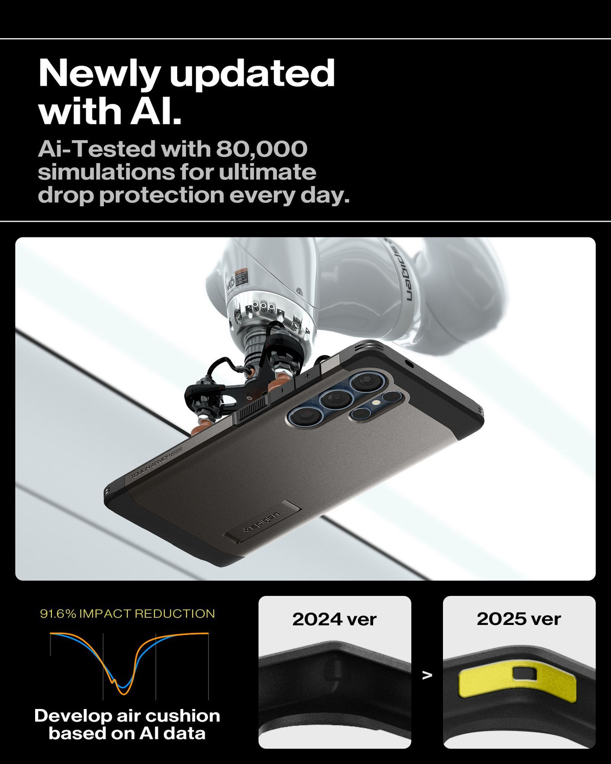 Image of Spigen Tough Armor (AI) MagFit Back Cover for Samsung Galaxy S25 Ultra