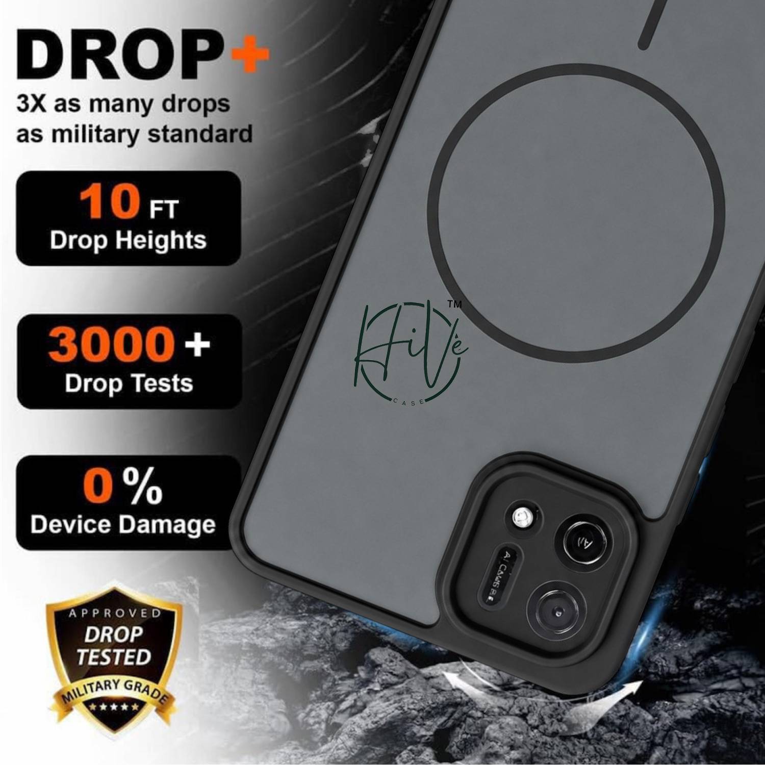 Hive Back Cover for Oppo A16K 4G Black - Image 3