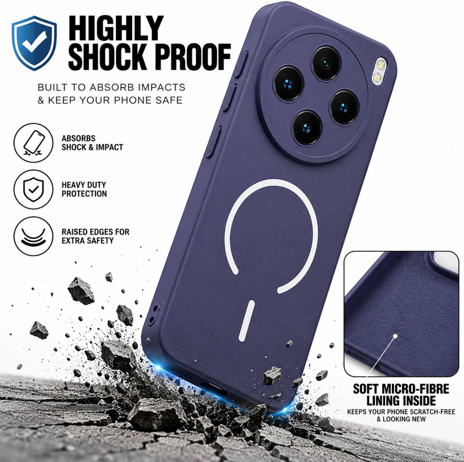 SBMS Back Cover for Vivo X200T 5G Blue - Image 4