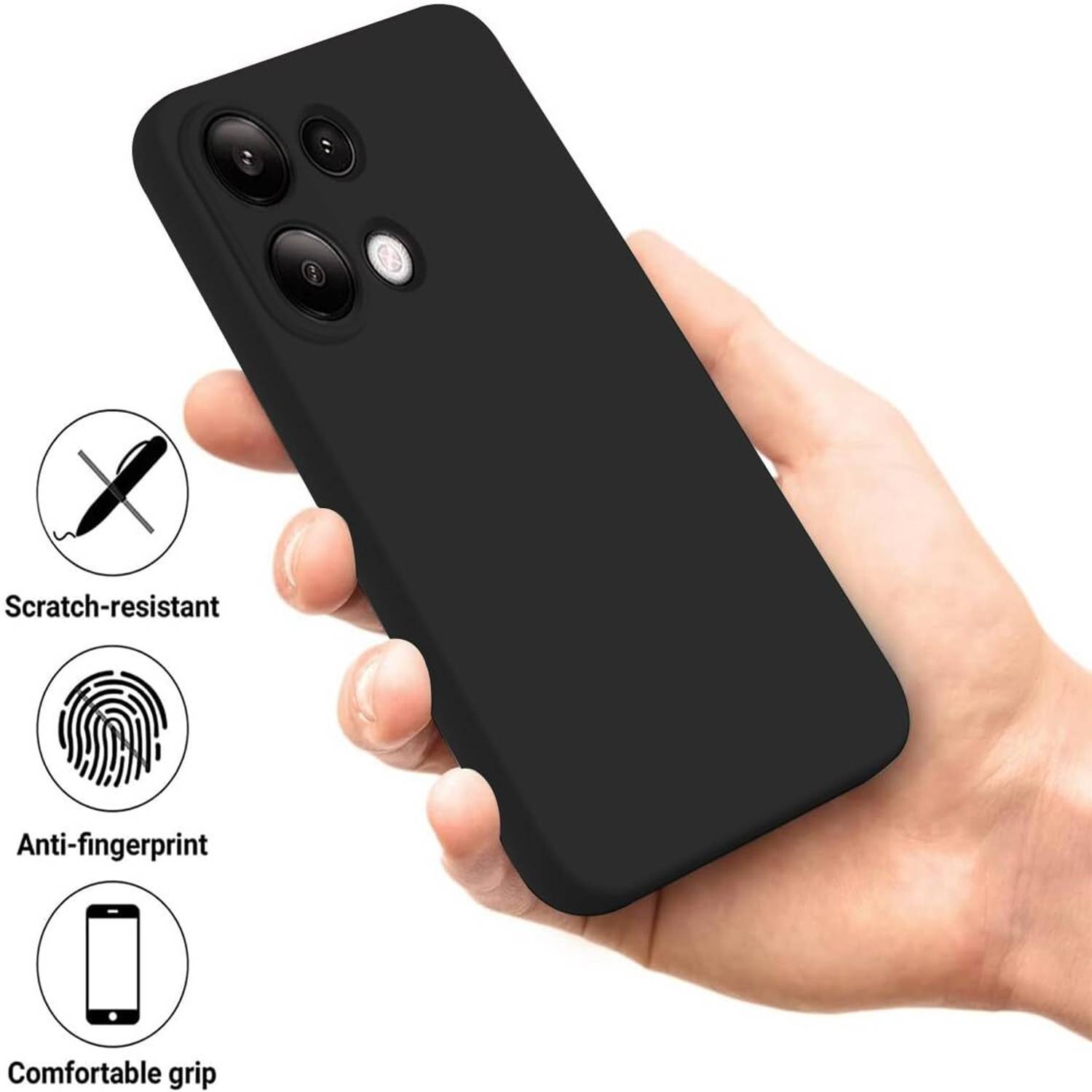 KANSOL Back Cover for Redmi Note 13 5G Black - Image 5