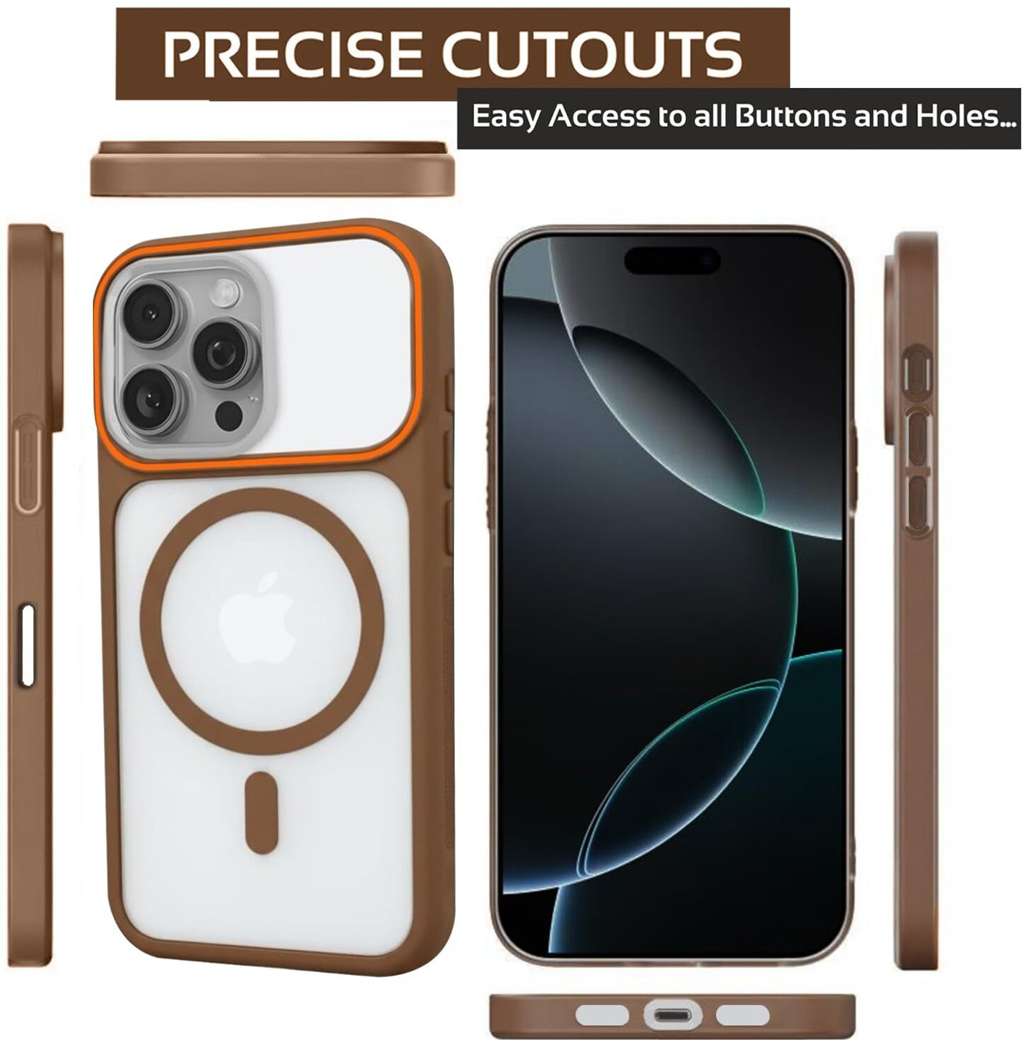 Image of AIBEX Back Cover for Apple iPhone 16 Pro Max | Slim Shockproof Back Cover with Camera Lens Protection