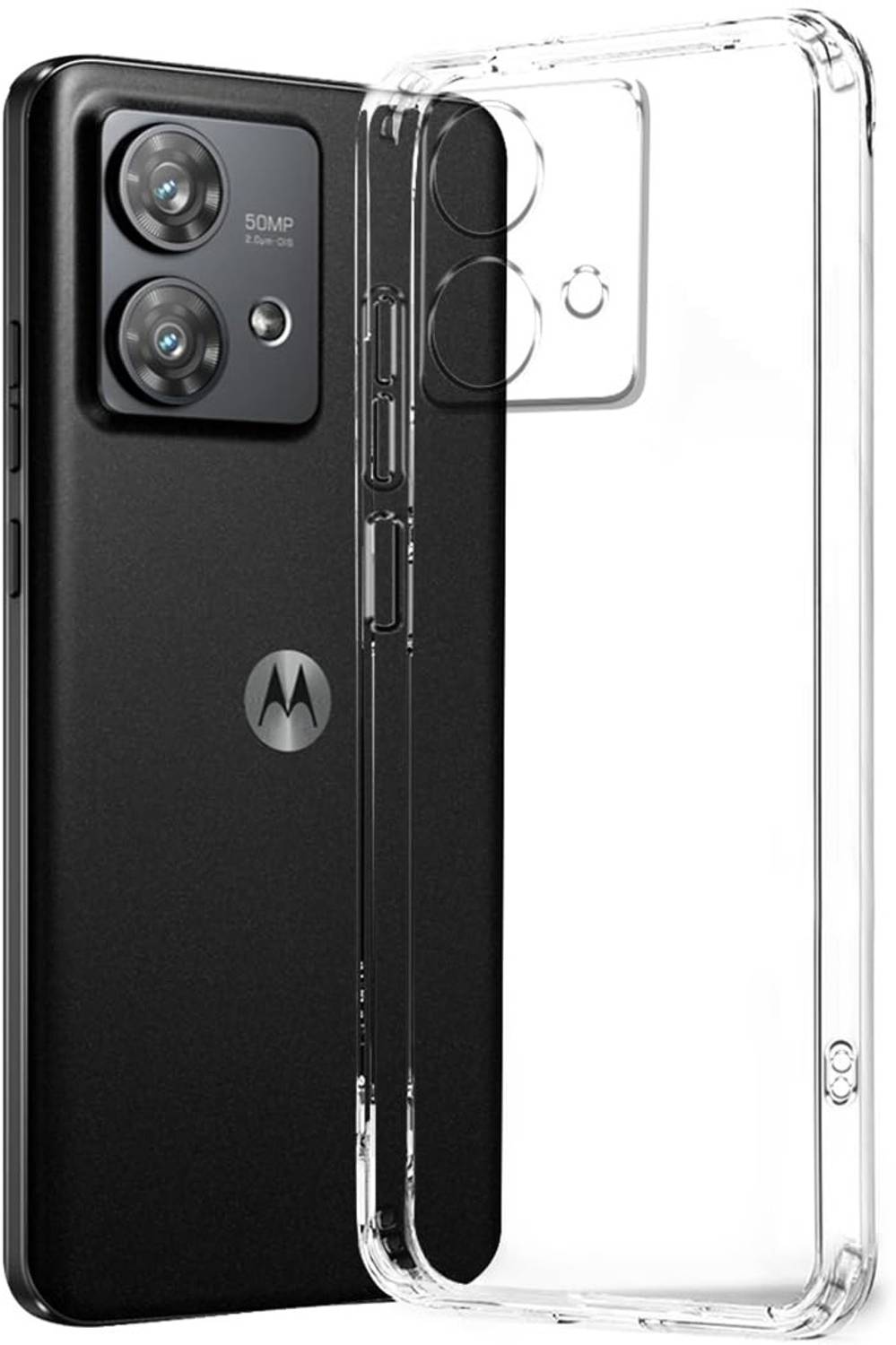 ankSONline Back Cover for Motorola Edge 40 Neo, | Ultra Clear Soft Silicone TPU |