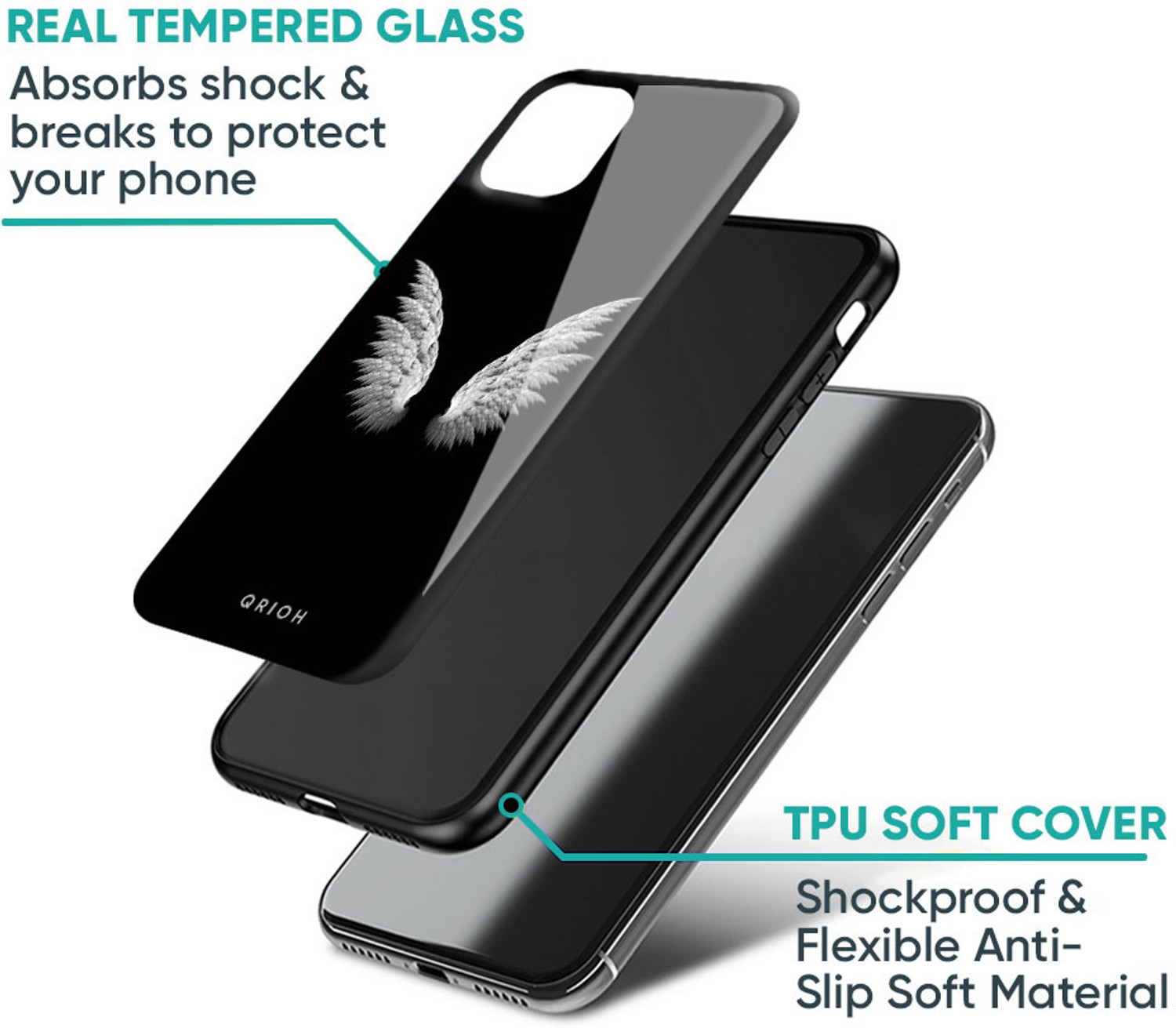 Image of QRIOH Glass Back Cover for Realme 12 Pro+ 5G