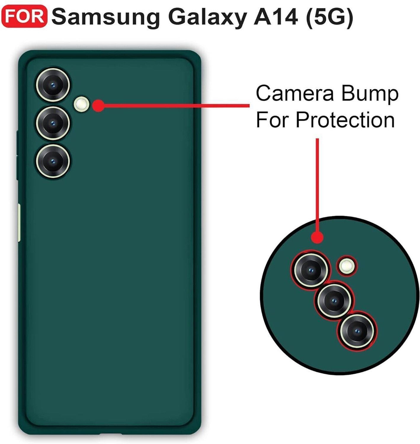 Image of Micvir Back Cover for Samsung Galaxy A14 5G