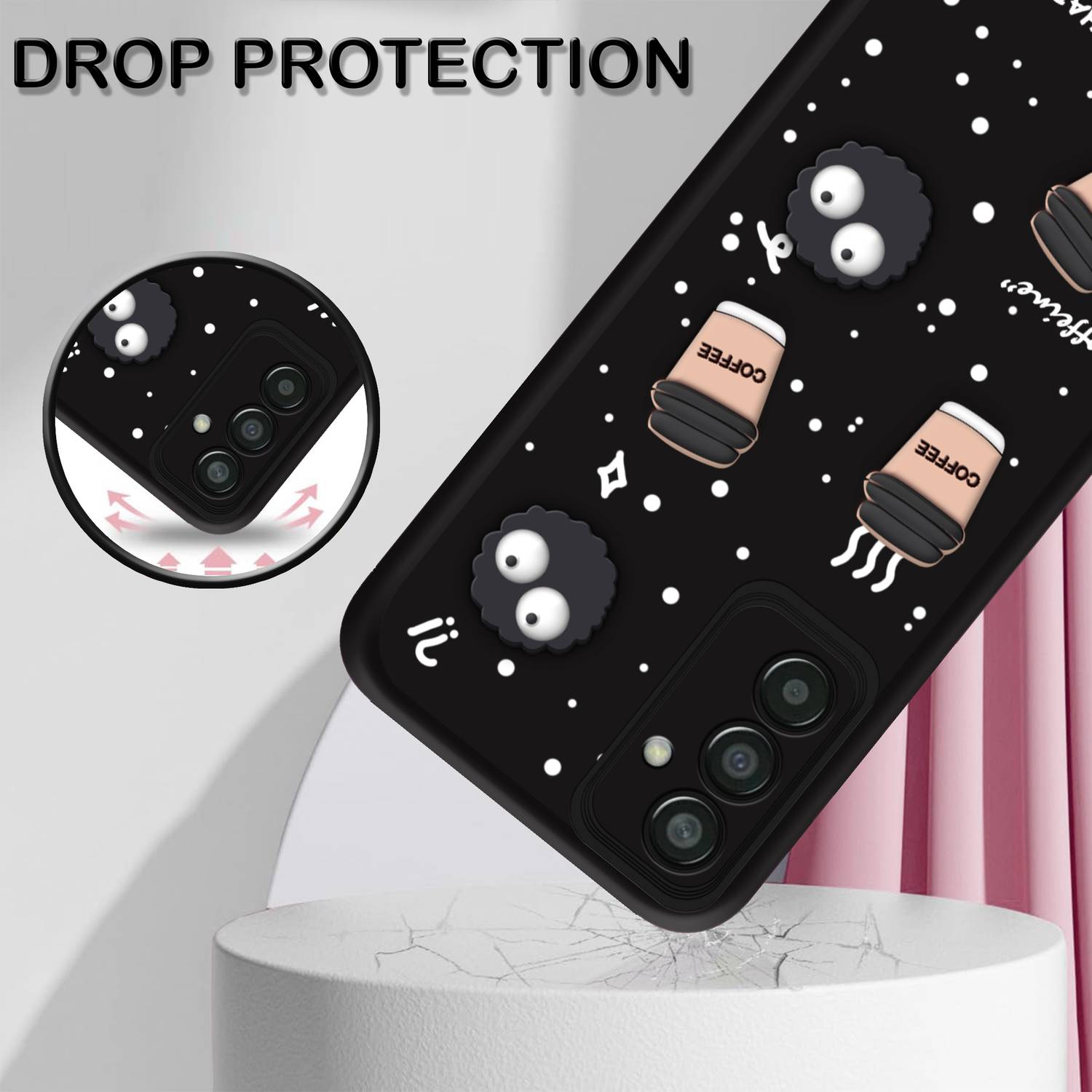 SMARTPOCKET Back Cover for Samsung Galaxy F13 Black - Image 4