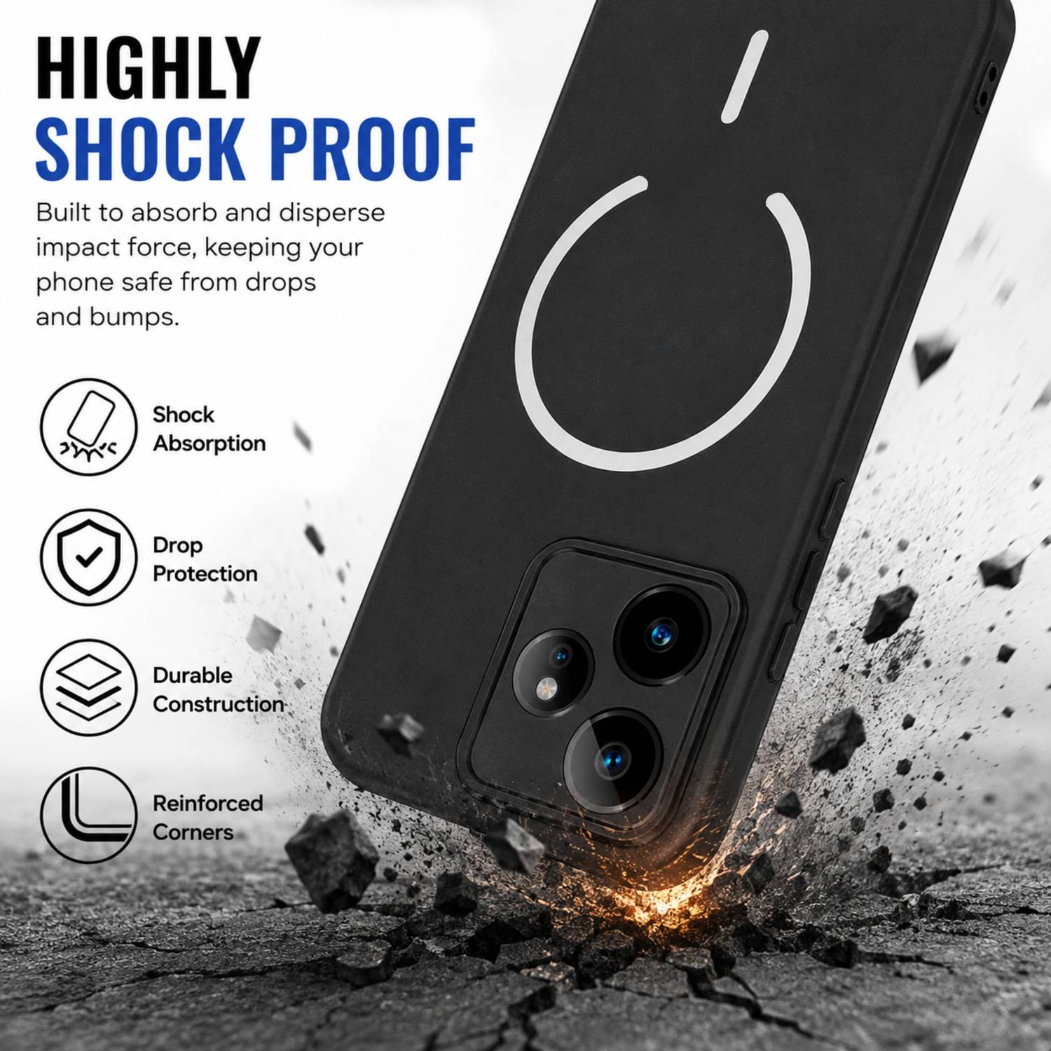 SBMS Back Cover for Realme GT 7/7T Black - Image 4