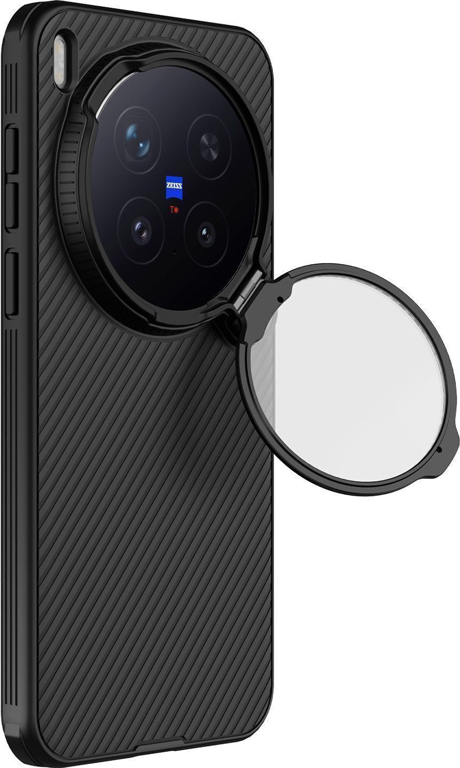 Image of Nillkin Back Cover for Vivo X300 Pro 5G (Black, Magnetic Case, Thermoplastic Polyurethane, Polycarbonate, Pack of: 1)