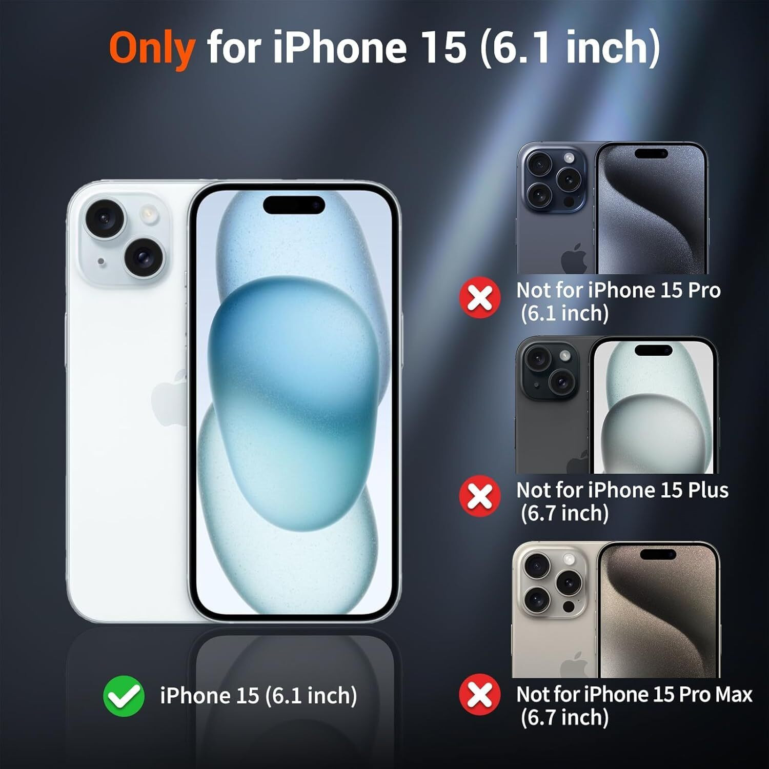 Image of AIBEX Back Cover for Apple iPhone 15 | Slim Shockproof Back Cover with Camera Lens Protection