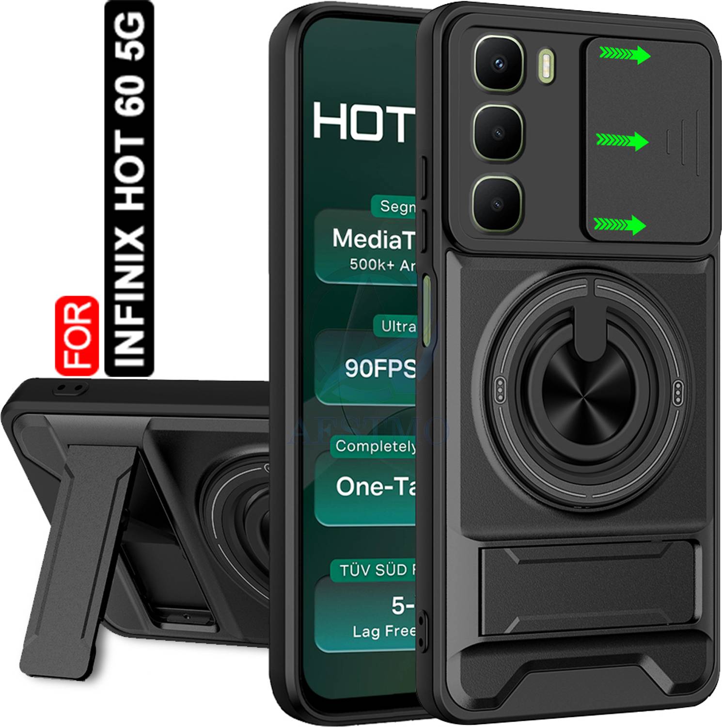 AESTMO Back Cover for Infinix Hot 60 5G Black - Image 1