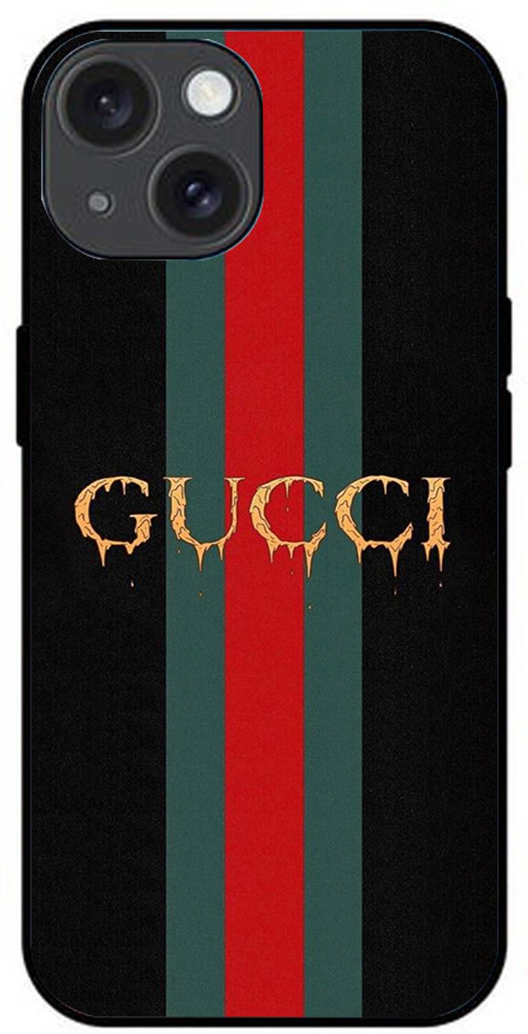FAZAKA Back Cover for GUCCI BLACK On Glossy Metal Phone Cover for