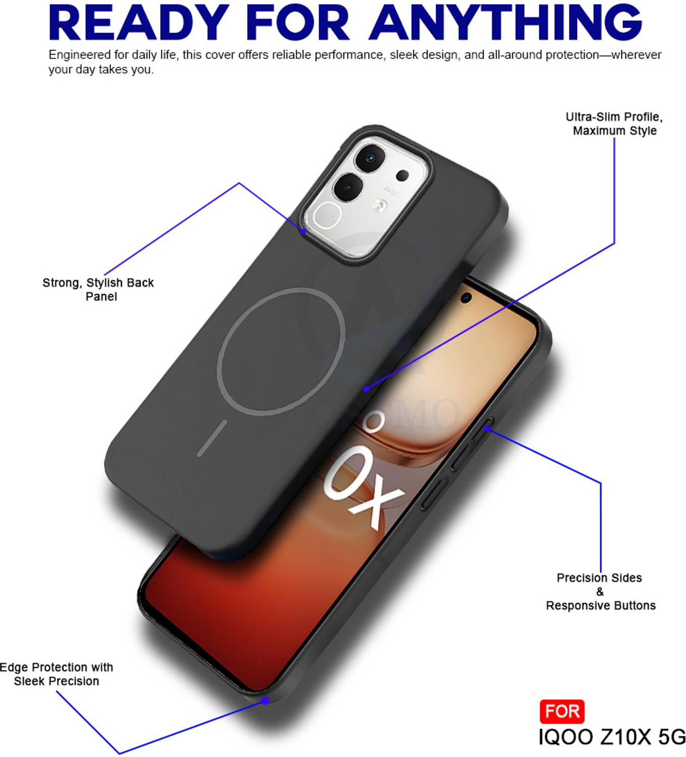 AESTMO Back Cover for iQOO Z10X 5G Black - Image 4