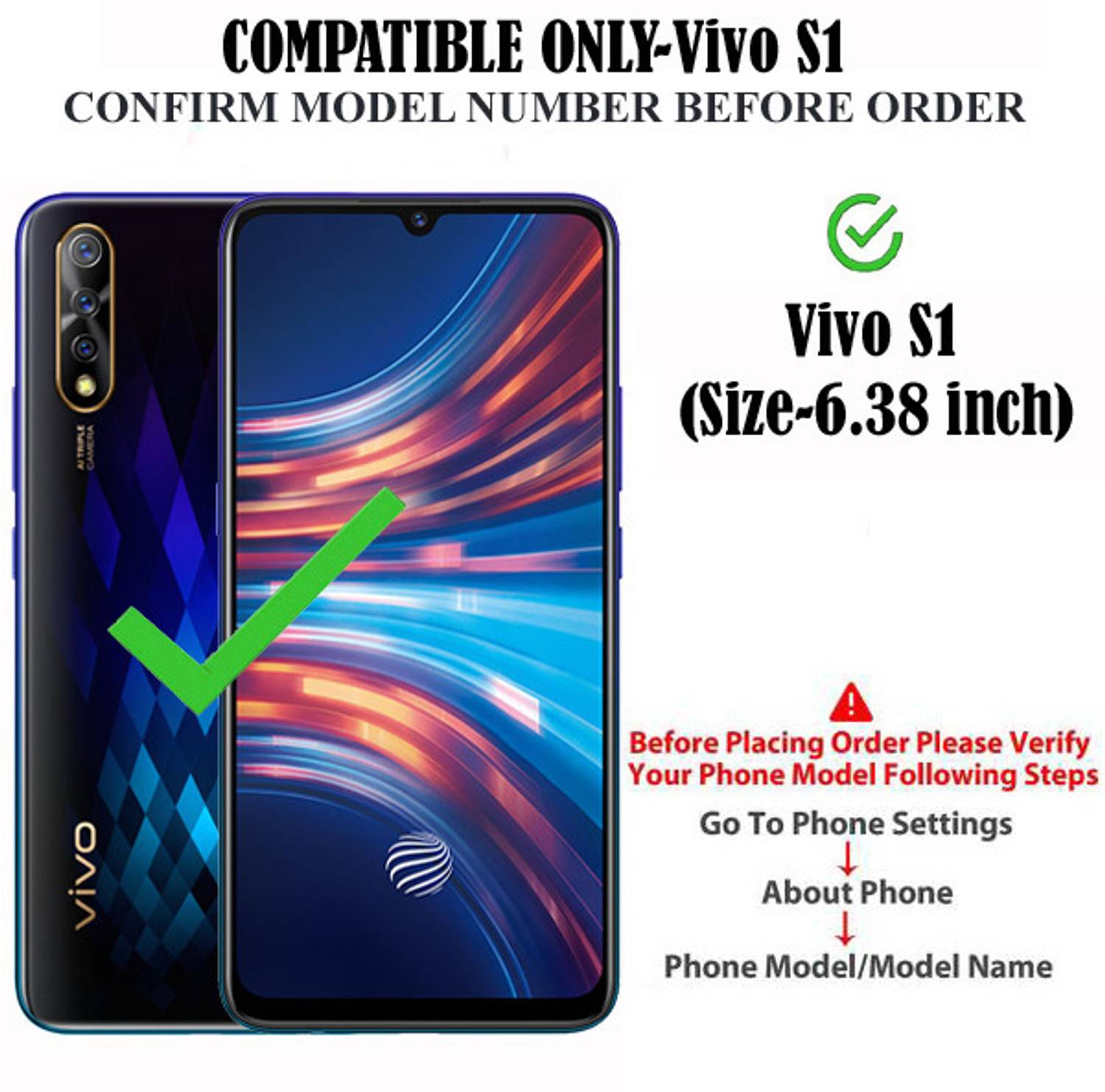 Aaghosh Vivo S1 Back Cover Gray - Image 2