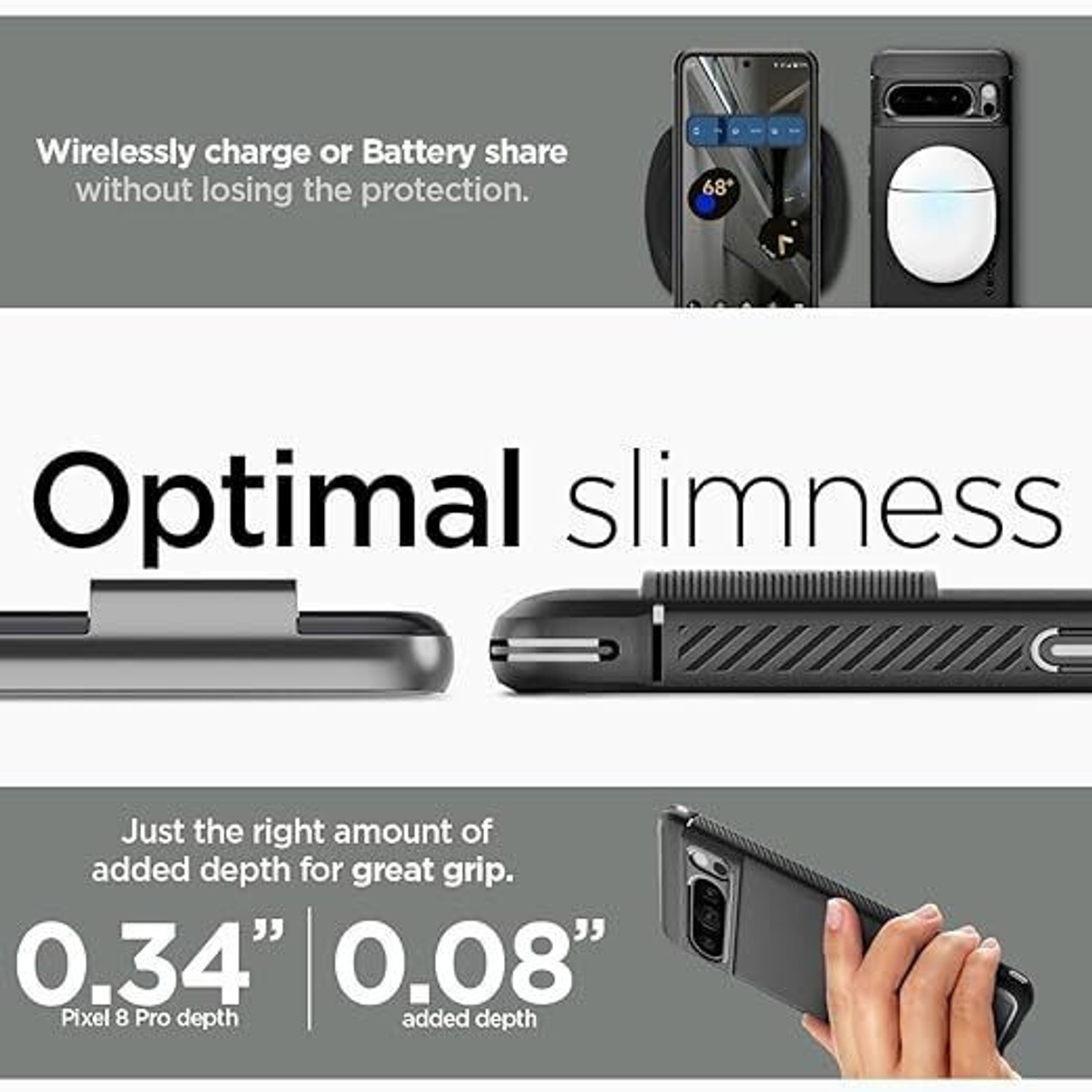Image of Spigen Rugged Armor Back Cover for Pixel 8 Pro