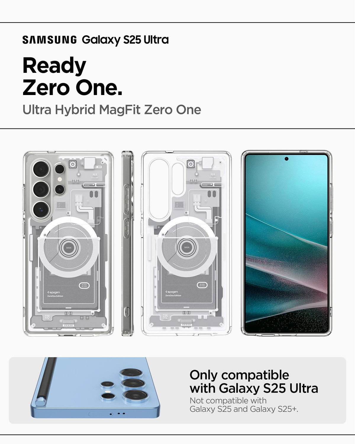 Image of Spigen Ultra Hybrid MagFit Back Cover for Samsung Galaxy S25 Ultra