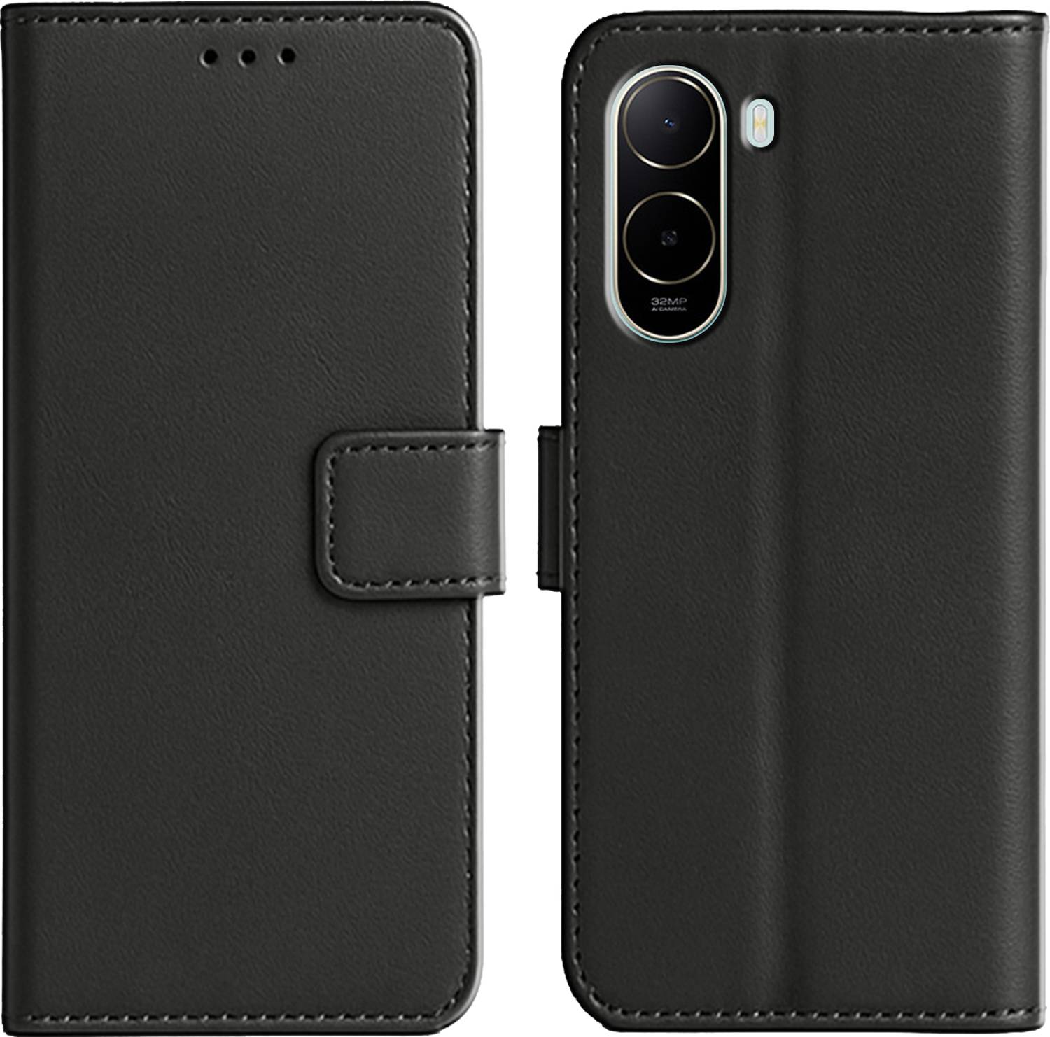 Ascensify Back Cover for Poco C85x 5G Premium PU Leather Flip Cover with Card Slots & Stand Feature