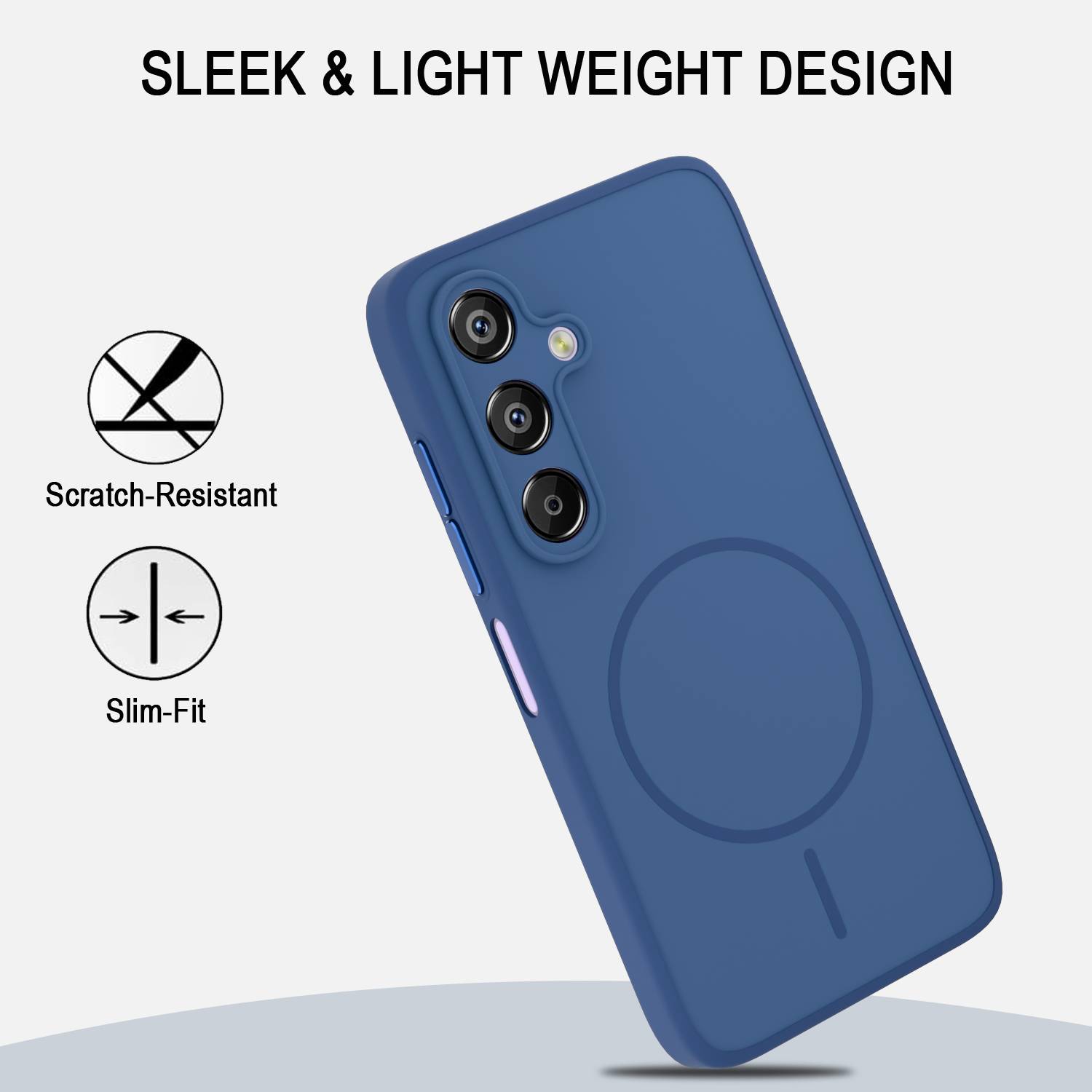 KartV Back Cover for Samsung Galaxy F15 5G Blue - Image 4
