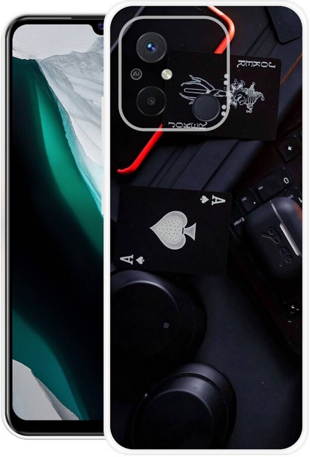 GRAFIQE Back Cover for REDMI 12C MOBILE, LAPTOP, EARBUDS, HEADPHONE