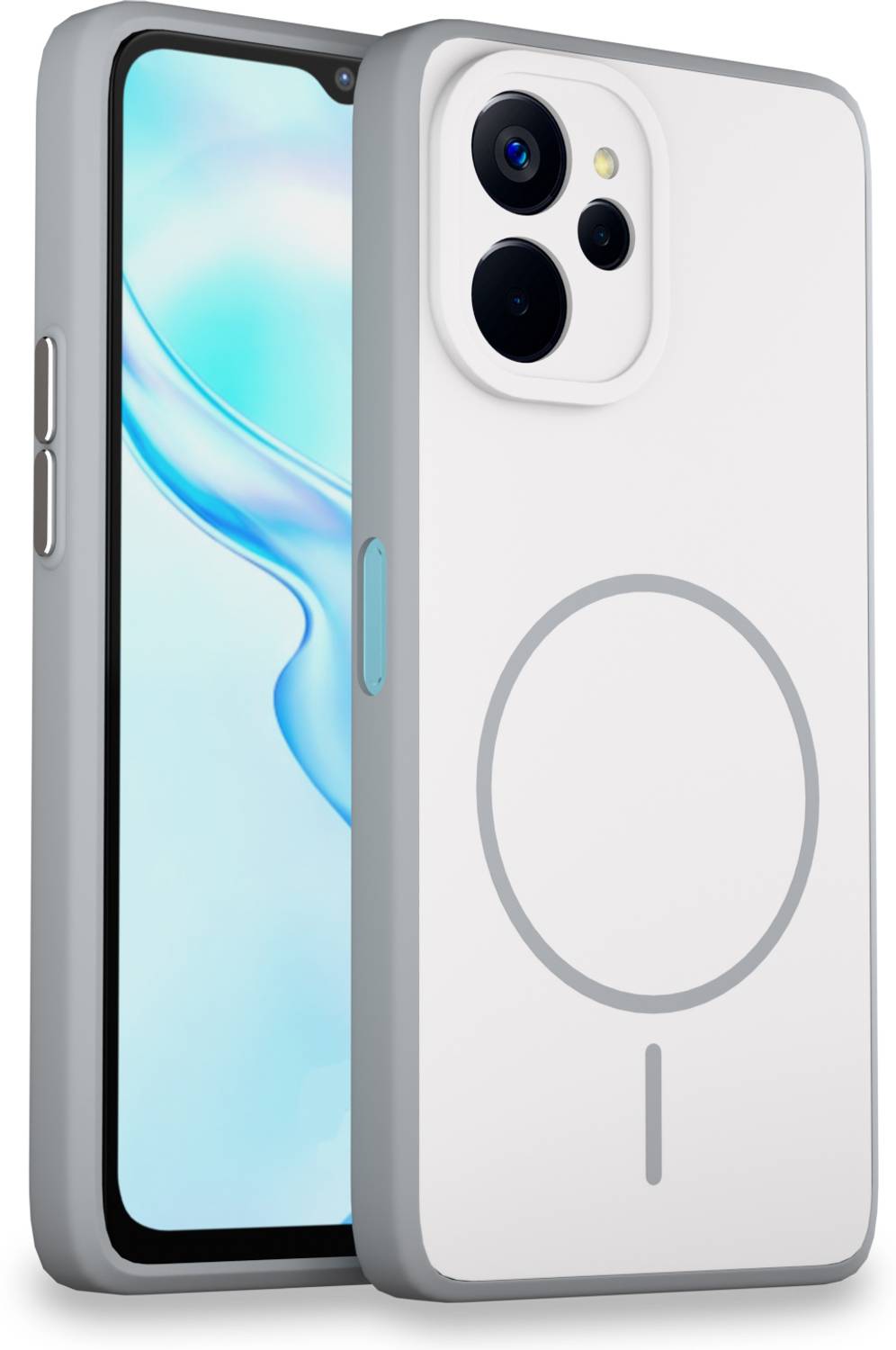 KartV Back Cover for Realme 9i 5G, Gray - Image 1