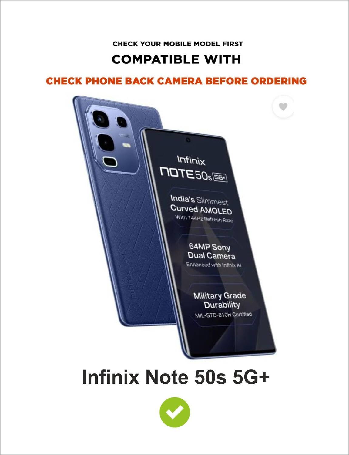 SBMS Back Cover for Infinix Note 50s 5G+ Black - Image 5