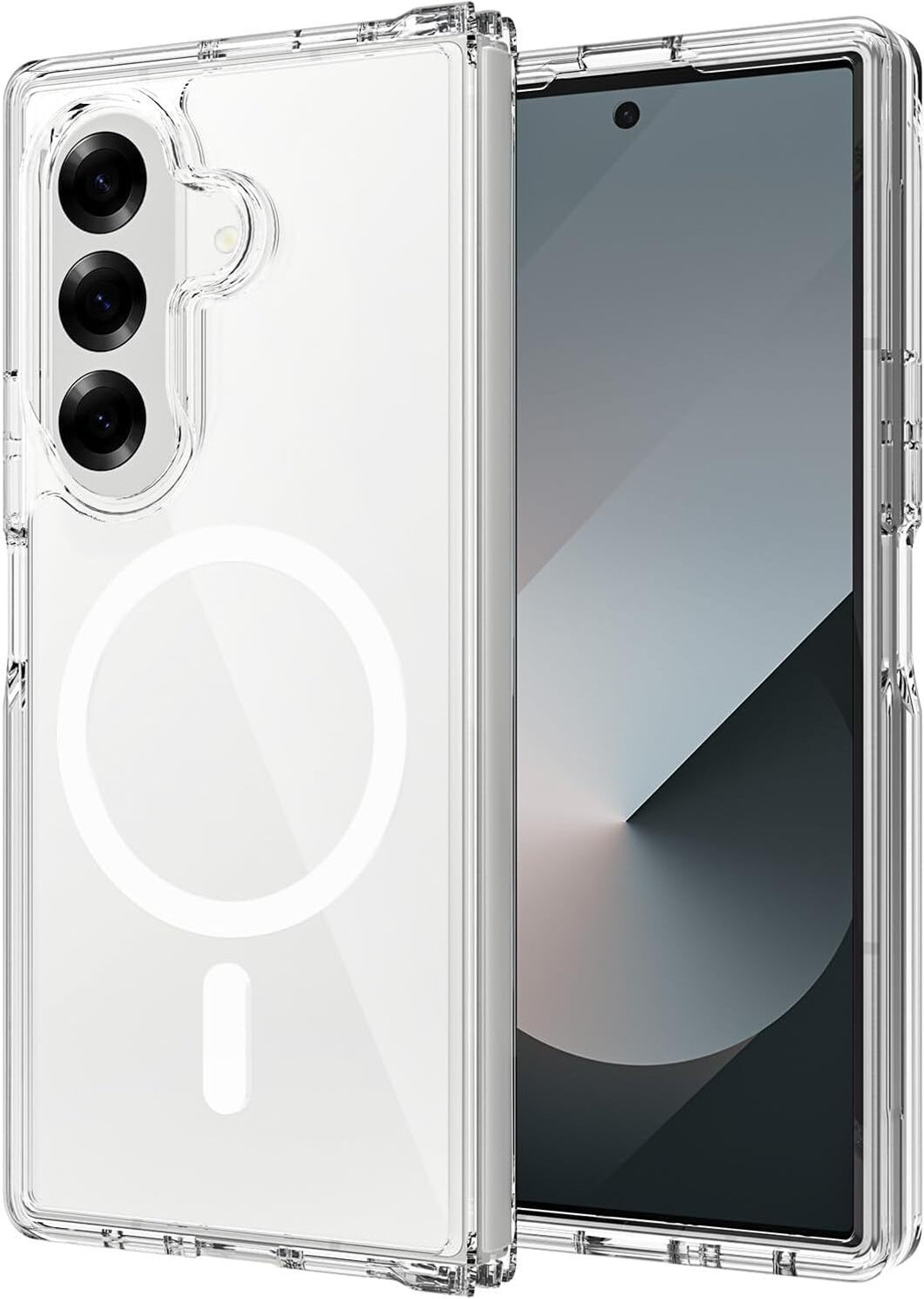 Image of AM COOLLECTION Back Cover for Samsung Galaxy Z Fold 7 Transparent MagSafe Mobile Back Cover - Slim, Strong .
