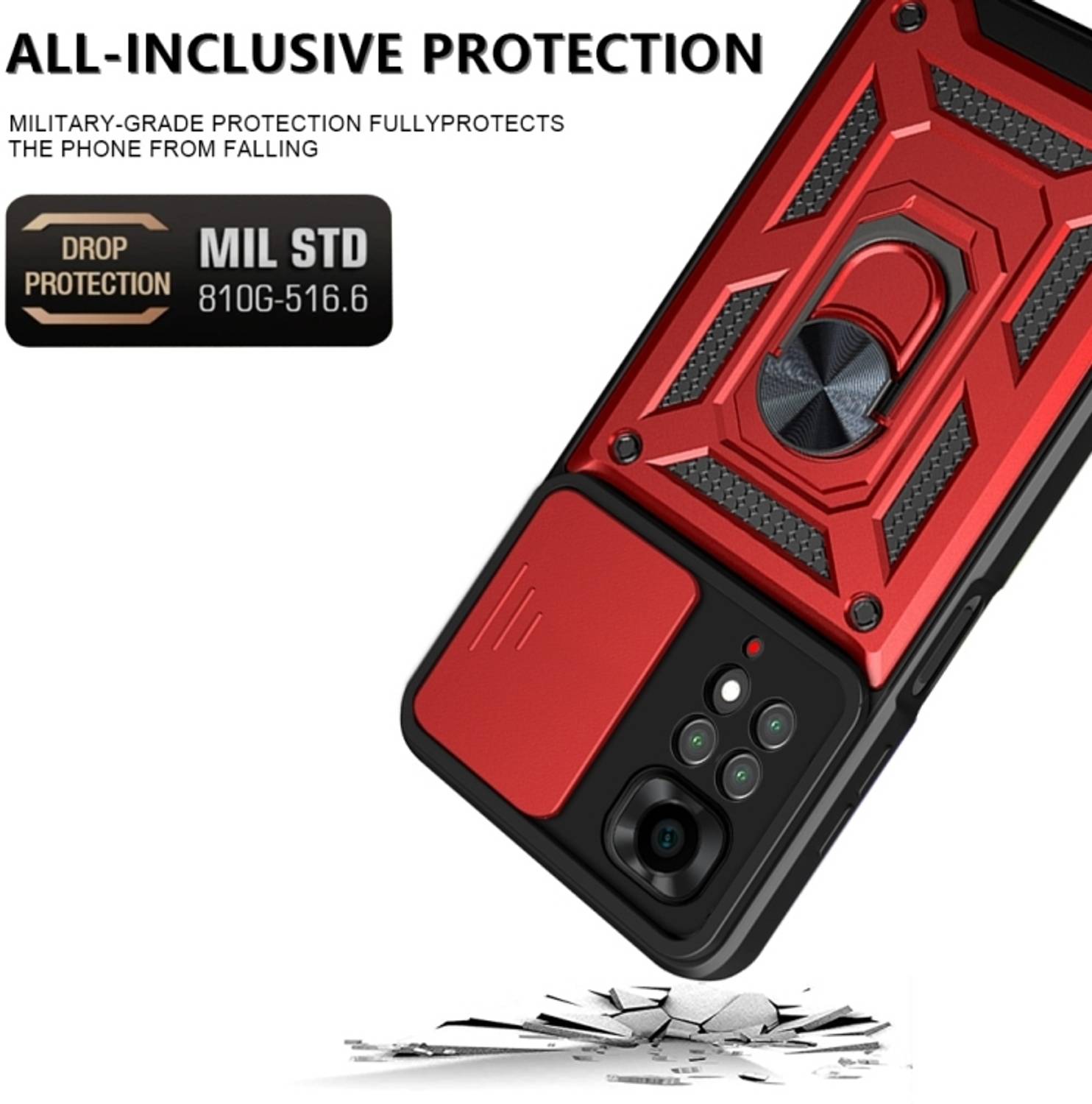 UBTM Back Cover for Poco M4 Pro 4G Red - Image 2
