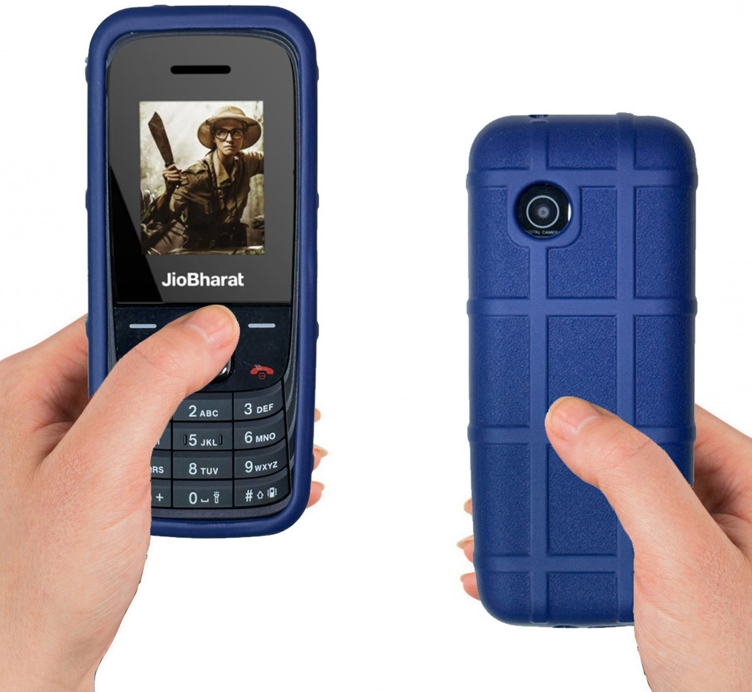 Image of Gizmofreaks Back Cover for Jio Bharat V4 4G Model No.: JBV191M2 Keypad Mobile Feature Phone Rugged Case
