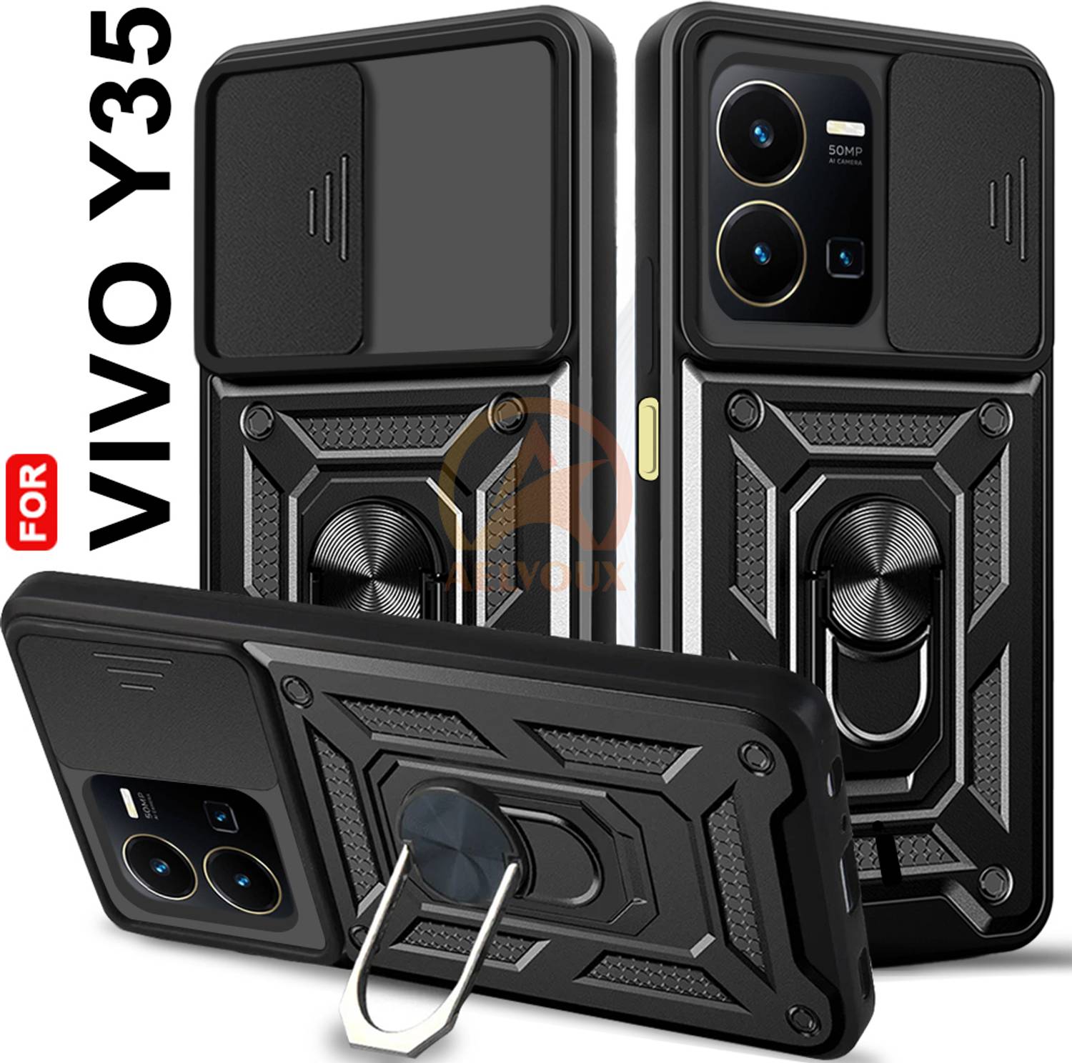AelVouX Back Cover for Vivo Y35