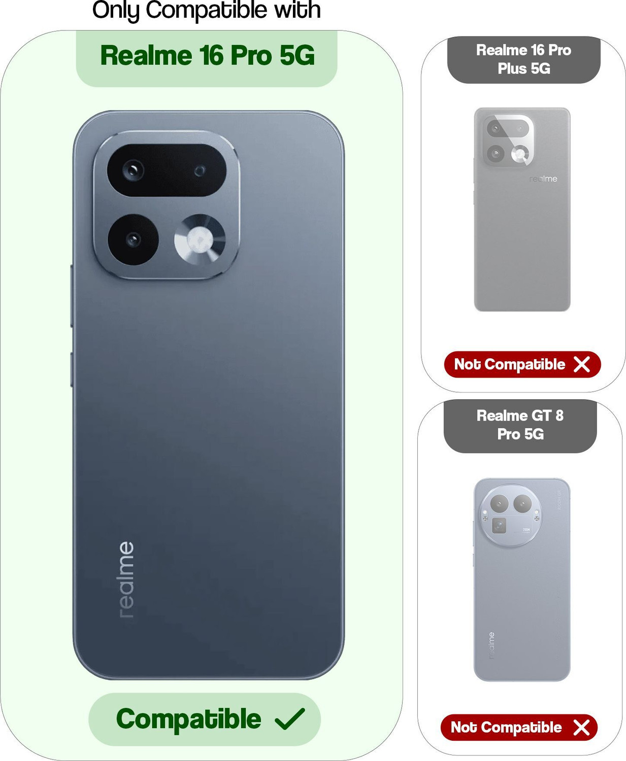 Image of Mr. Case Back Cover for Realme 16 Pro 5G (Blue, Grip Case, Silicon, Pack of: 1)
