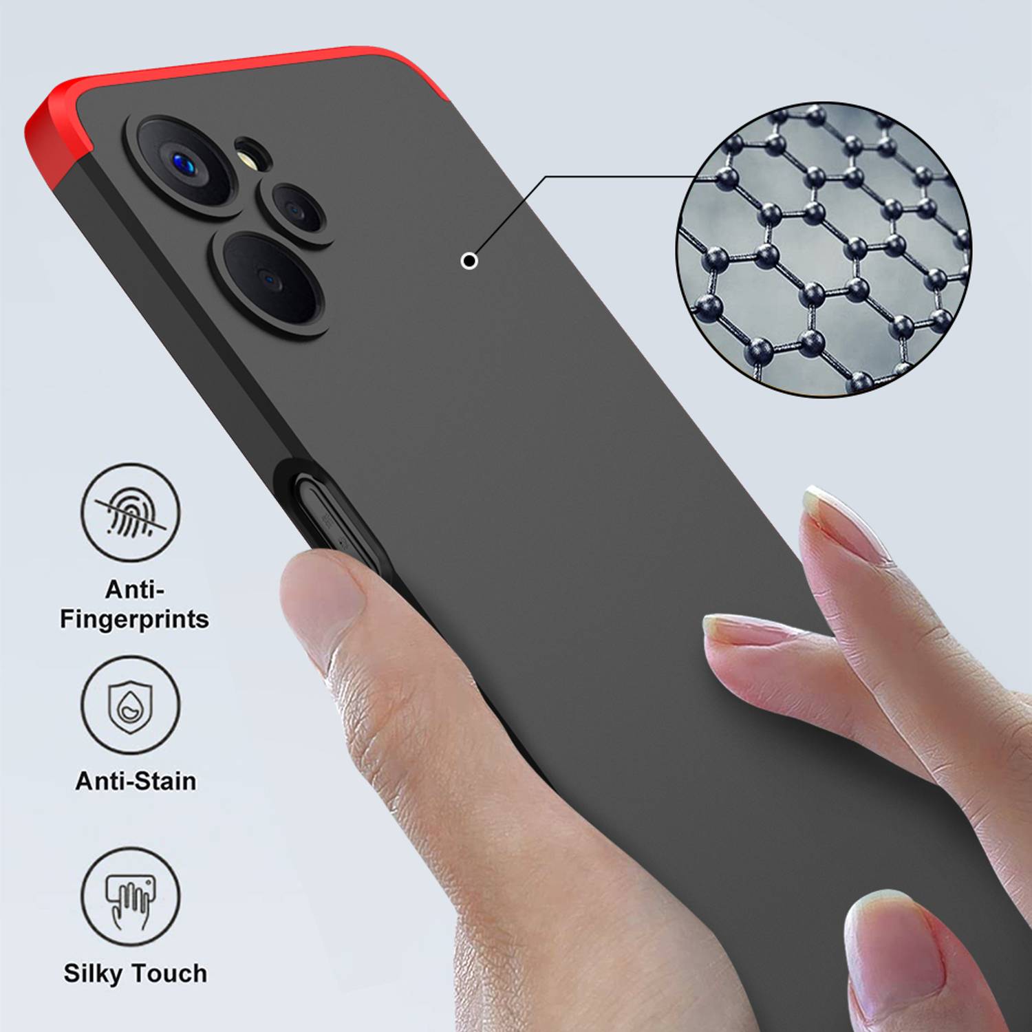 CaseWEB Back Cover for Realme 9i 5G Red - Image 4