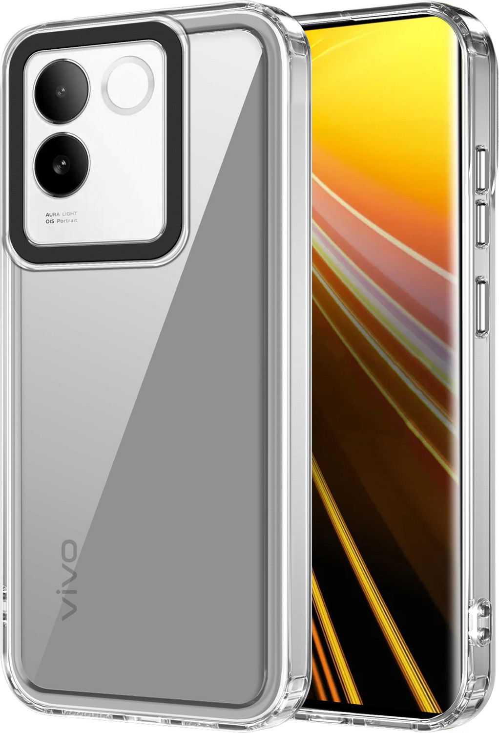 Image of GLOBAL NOMAD Back Cover for Vivo T2 Pro 5G (Transparent, Grip Case, Pack of: 1)