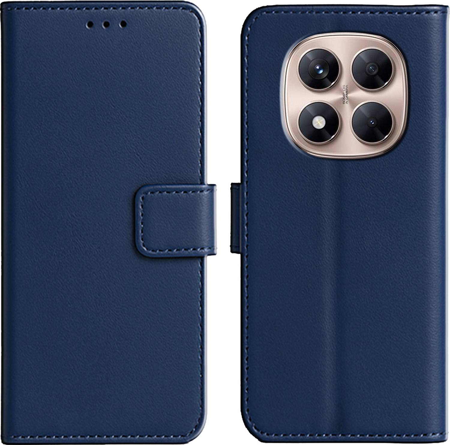 Ascensify Back Cover for Redmi Note 14 Pro 5G Premium PU Leather Flip Cover with Card Slots & Stand Feature
