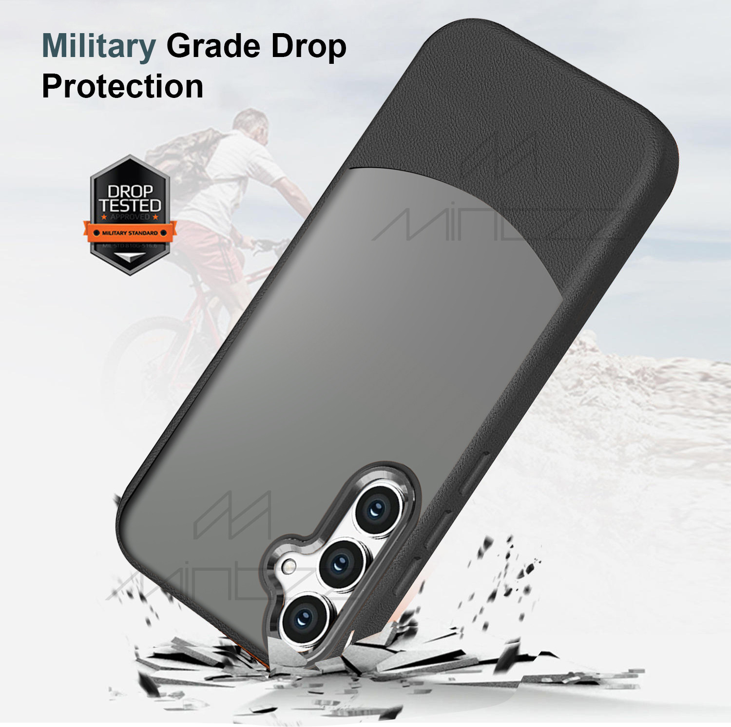 Image of Mintzz Back Cover for Samsung Galaxy S25 5G (Black, Shock Proof, Pack of: 1)