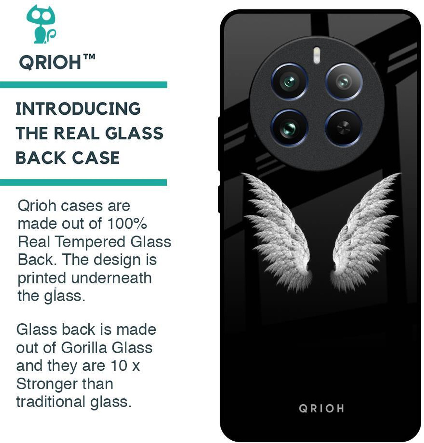 Image of QRIOH Glass Back Cover for Realme 12 Pro+ 5G