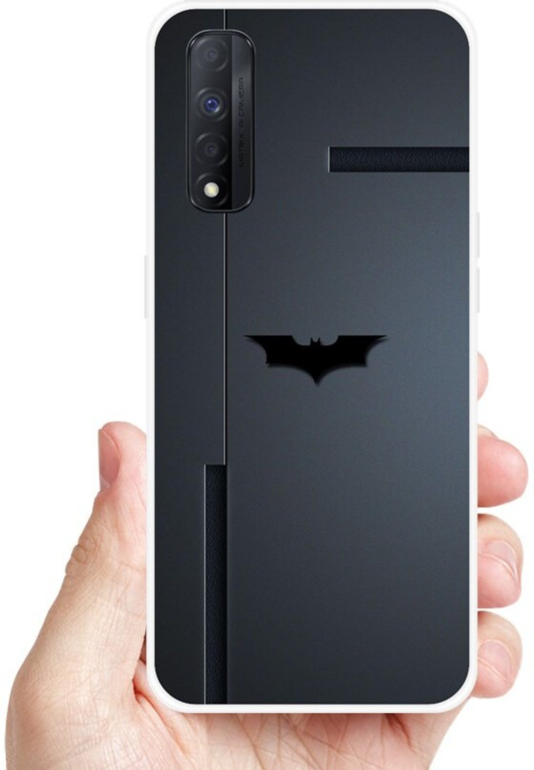 Image of Covertrust Back Cover for Realme Narzo 30, Batman, Dark, Logo, Design ,085